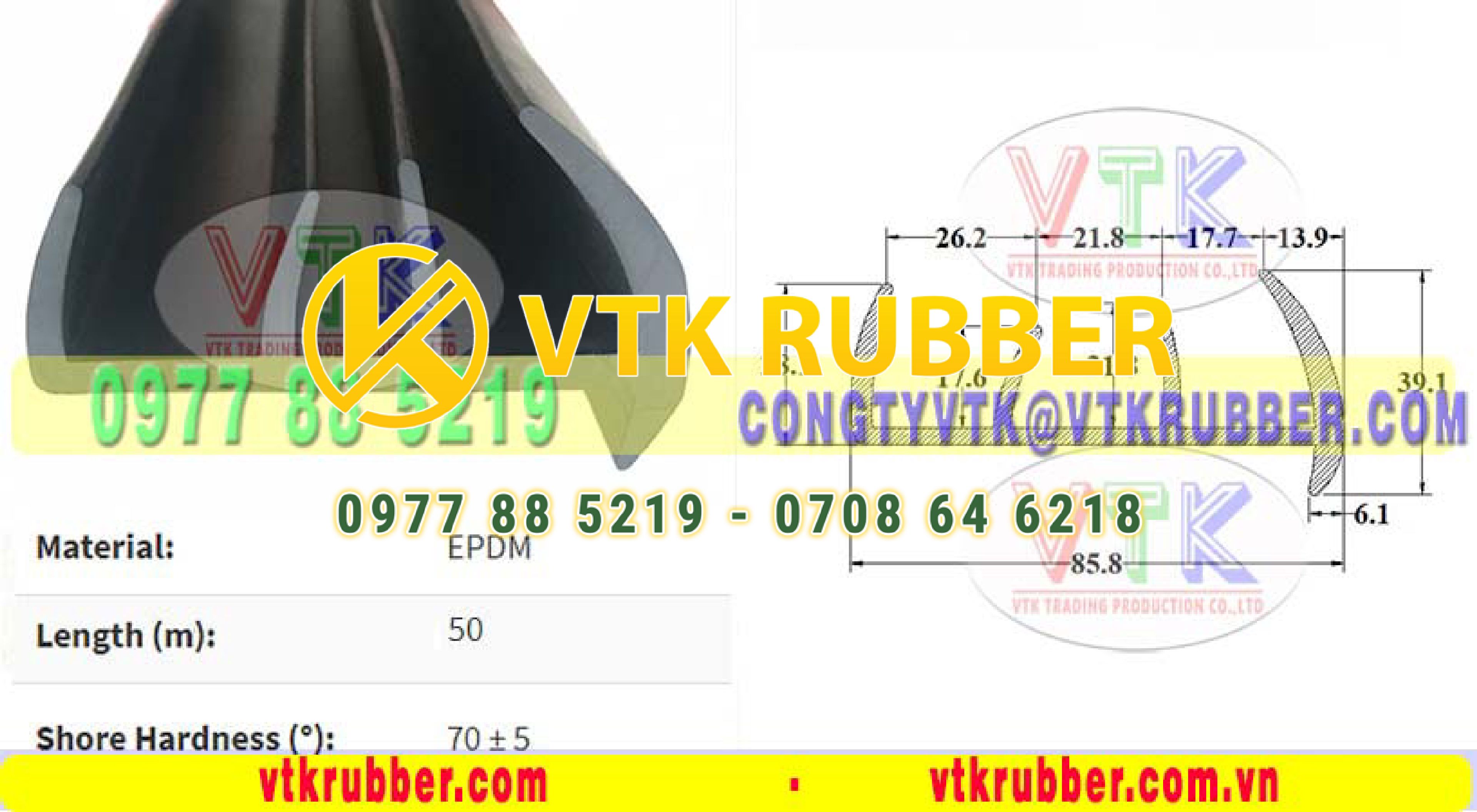 Gioăng cao su cửa thùng xe container, xe đông lạnh