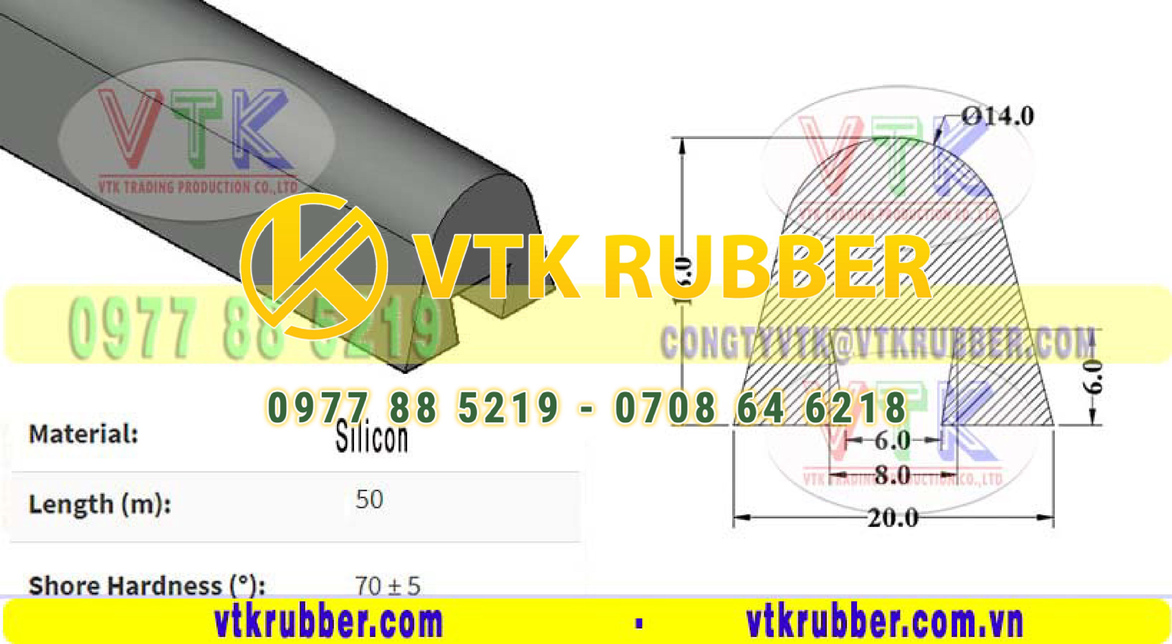 Gia công gioăng silicon sợi dài ở Yên Bái