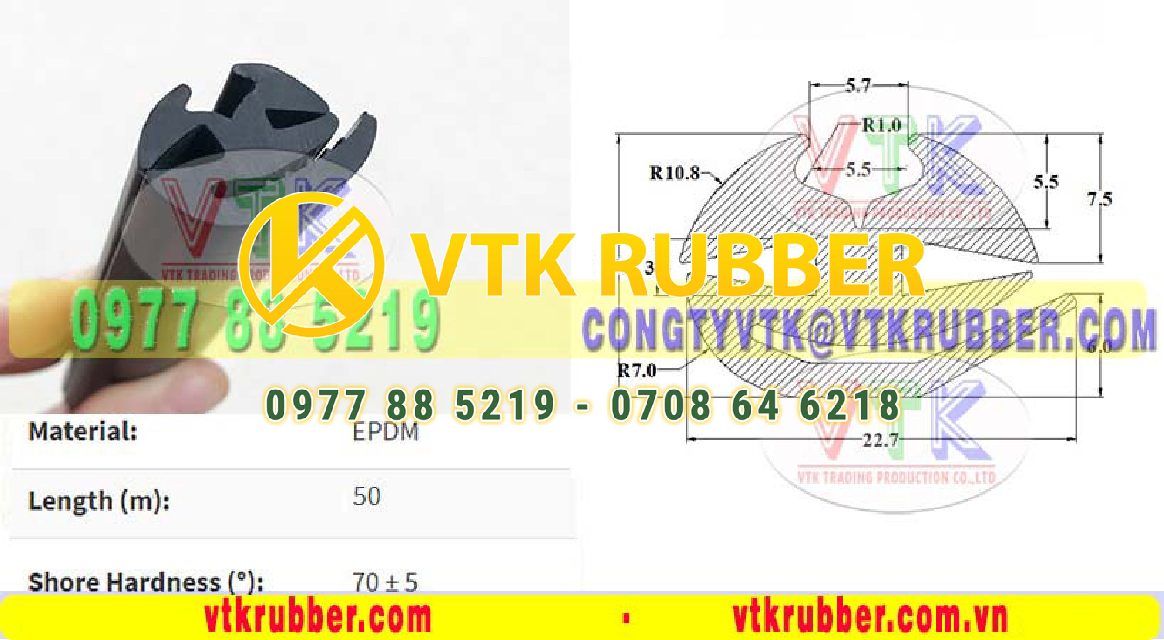 Gioăng cao su đen Nhật Bản kính chắn gió ô tô