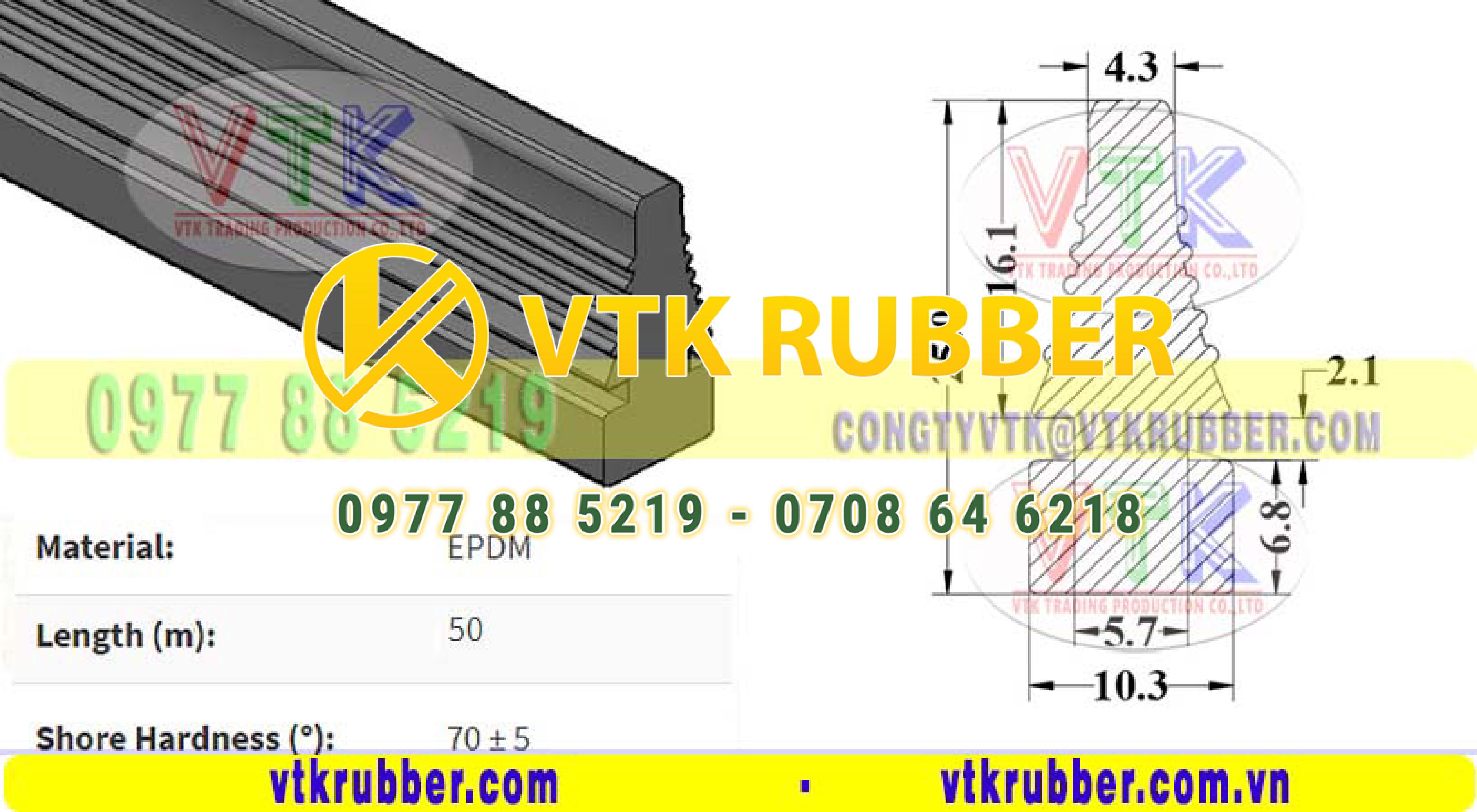 Nhà cung cấp gioăng cao su xốp chữ A ở Đồng Nai