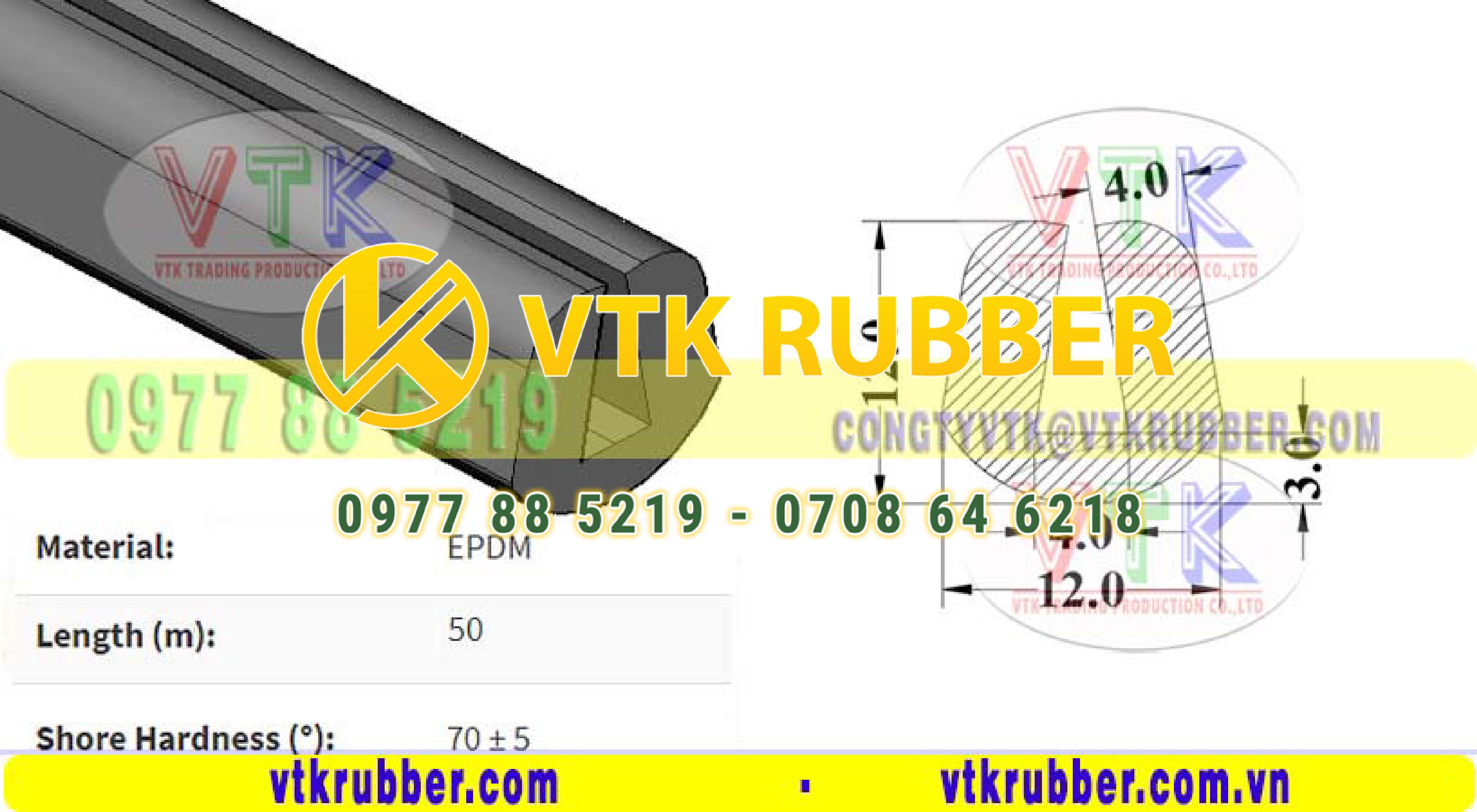 Gioăng cao su xốp chữ U ở Tây Ninh