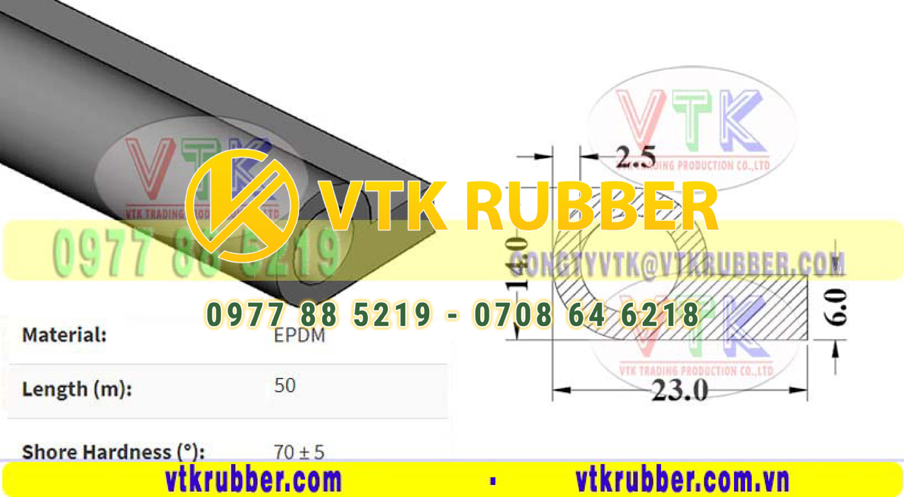 Nhà máy sản xuất gioăng cao su xốp chữ P ở Kiên Giang