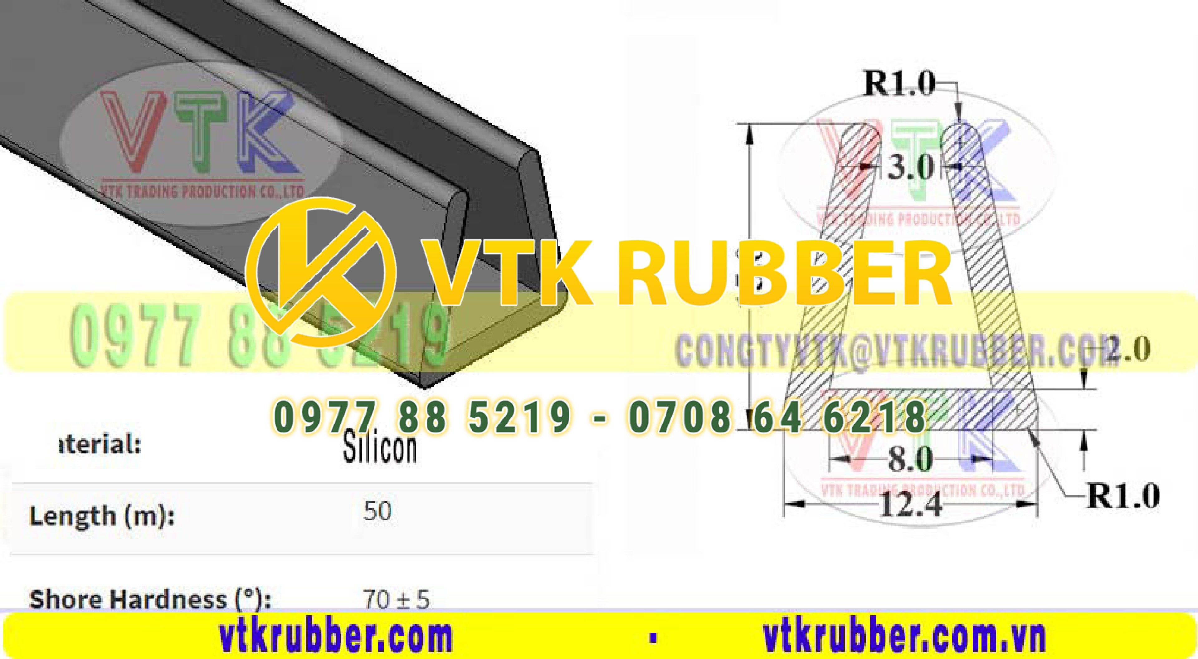 Gia công gioăng silicon chữ V ở Lào Cai