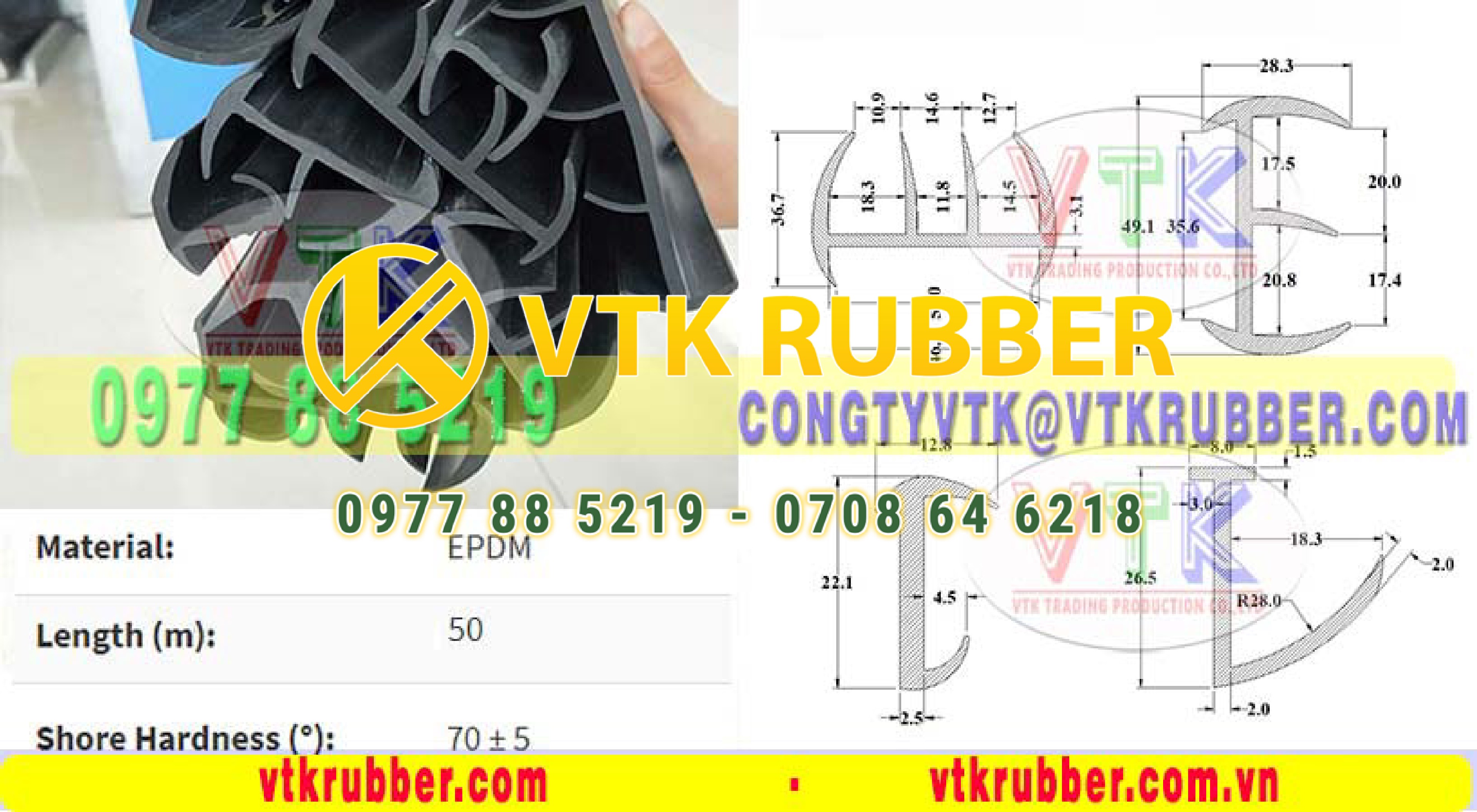 Gioăng cao su cửa xe tải, xe đông lạnh, xe container – Giữ nhiệt, chống rung hiệu quả