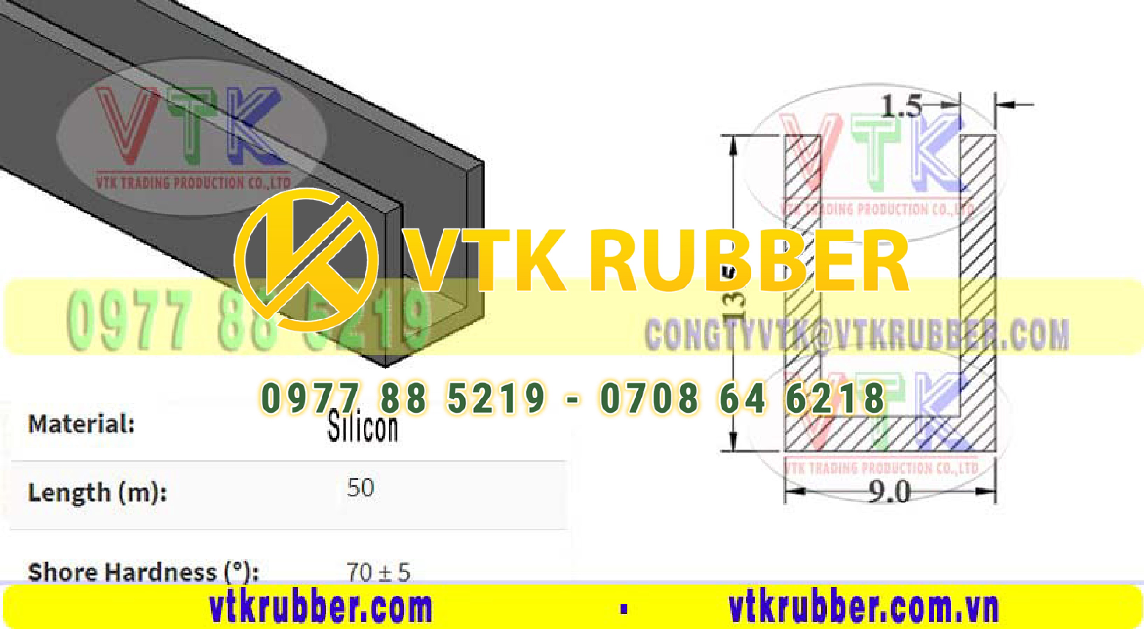 Công ty bán gioăng silicon chữ U ở Điện Biên