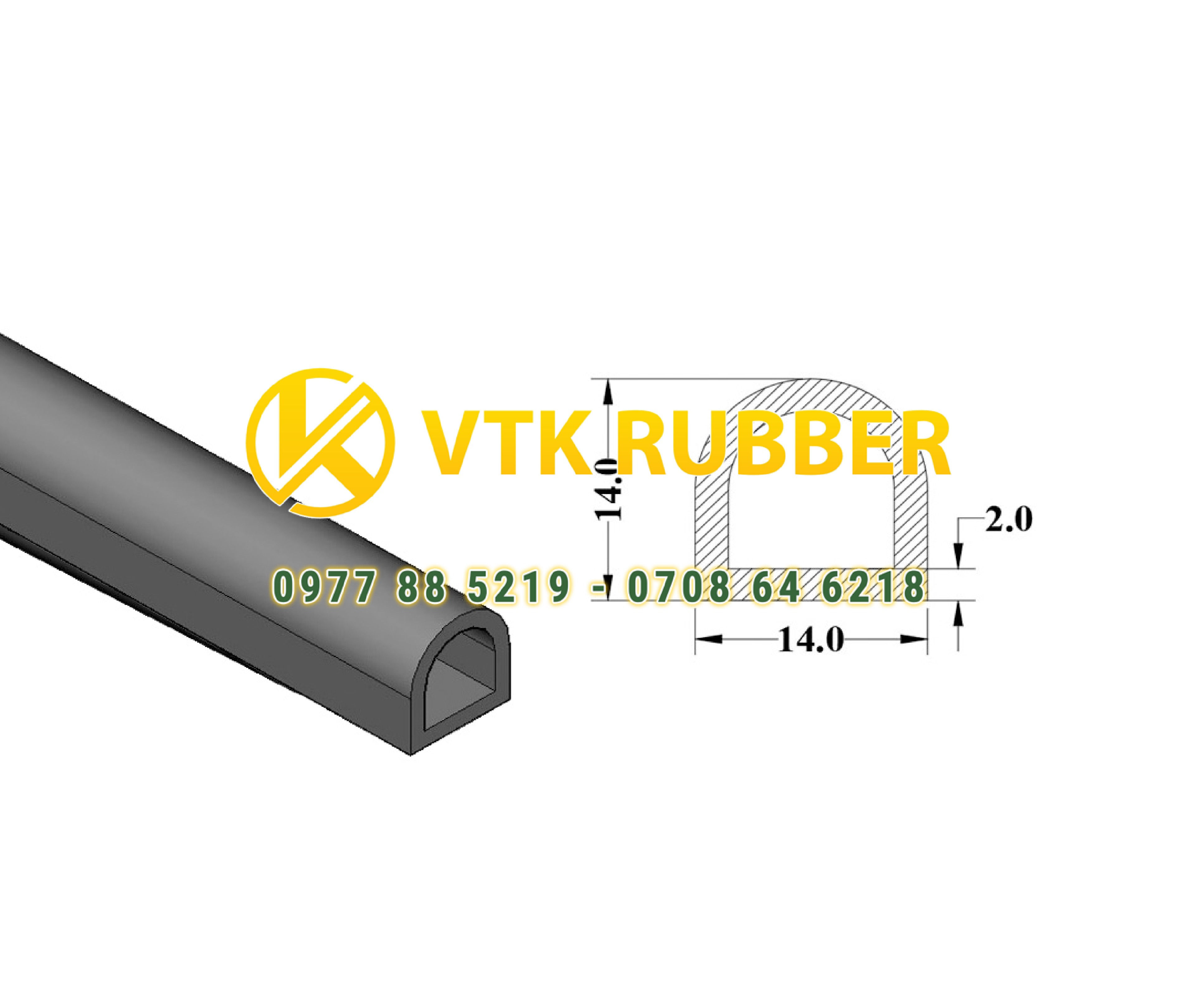 Báo giá gioăng cao su chữ d rỗng, đặc chịu nhiệt ở Cần Thơ