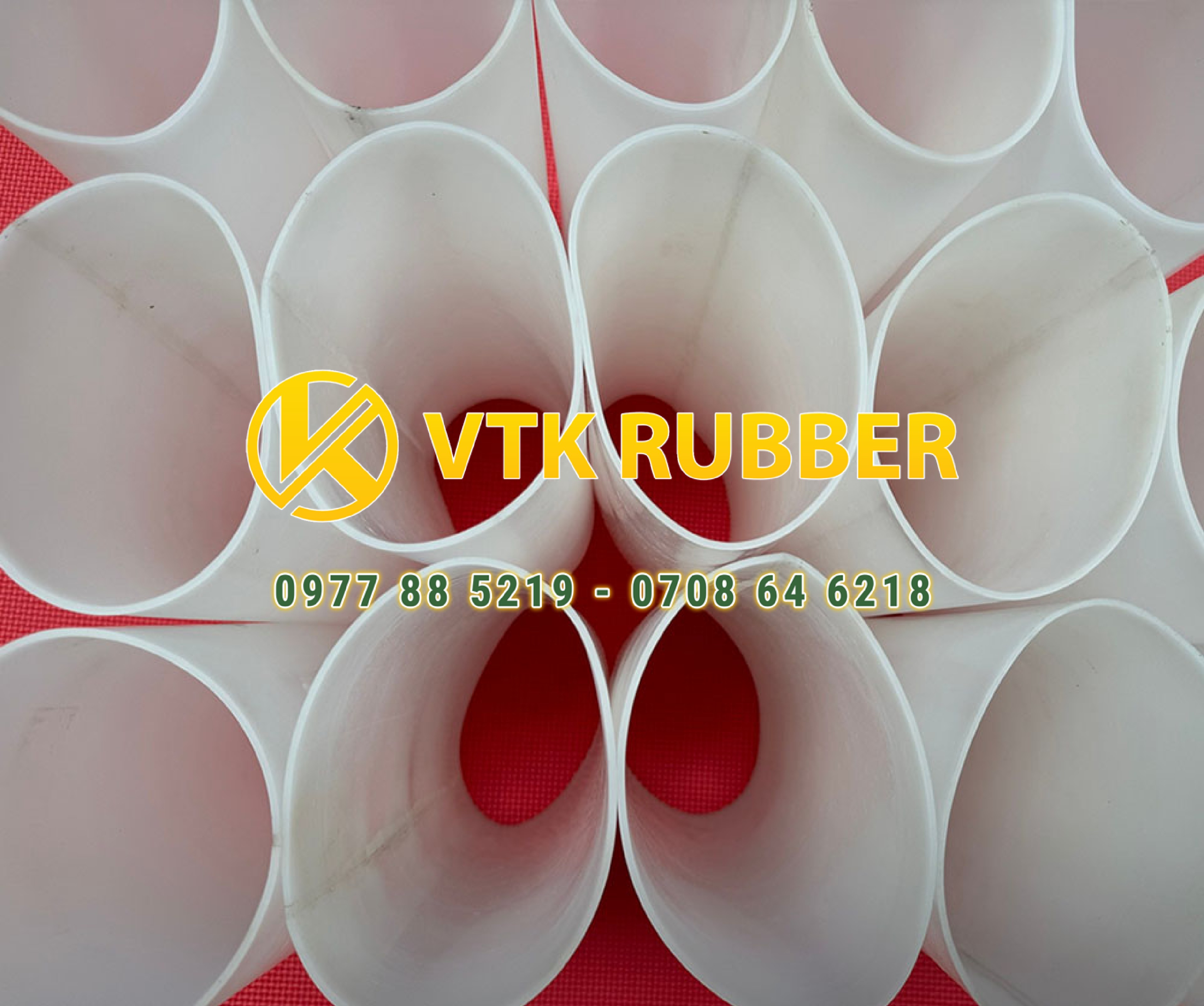 Ống silicon trắng nối nhiệt vòng tròn