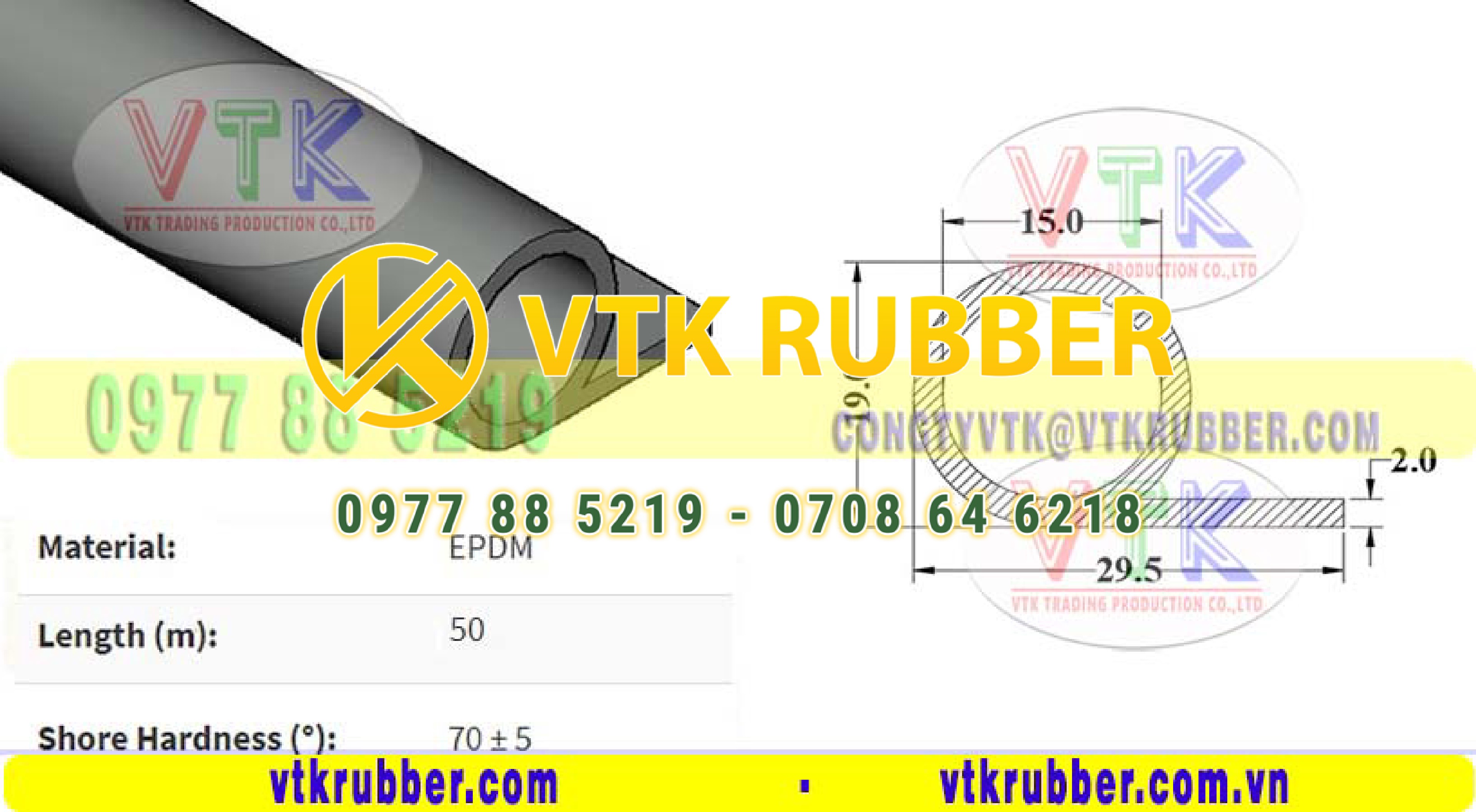 Gioăng cao su củ tỏi chữ P chống thấm ở Thành phố Hồ Chí Minh