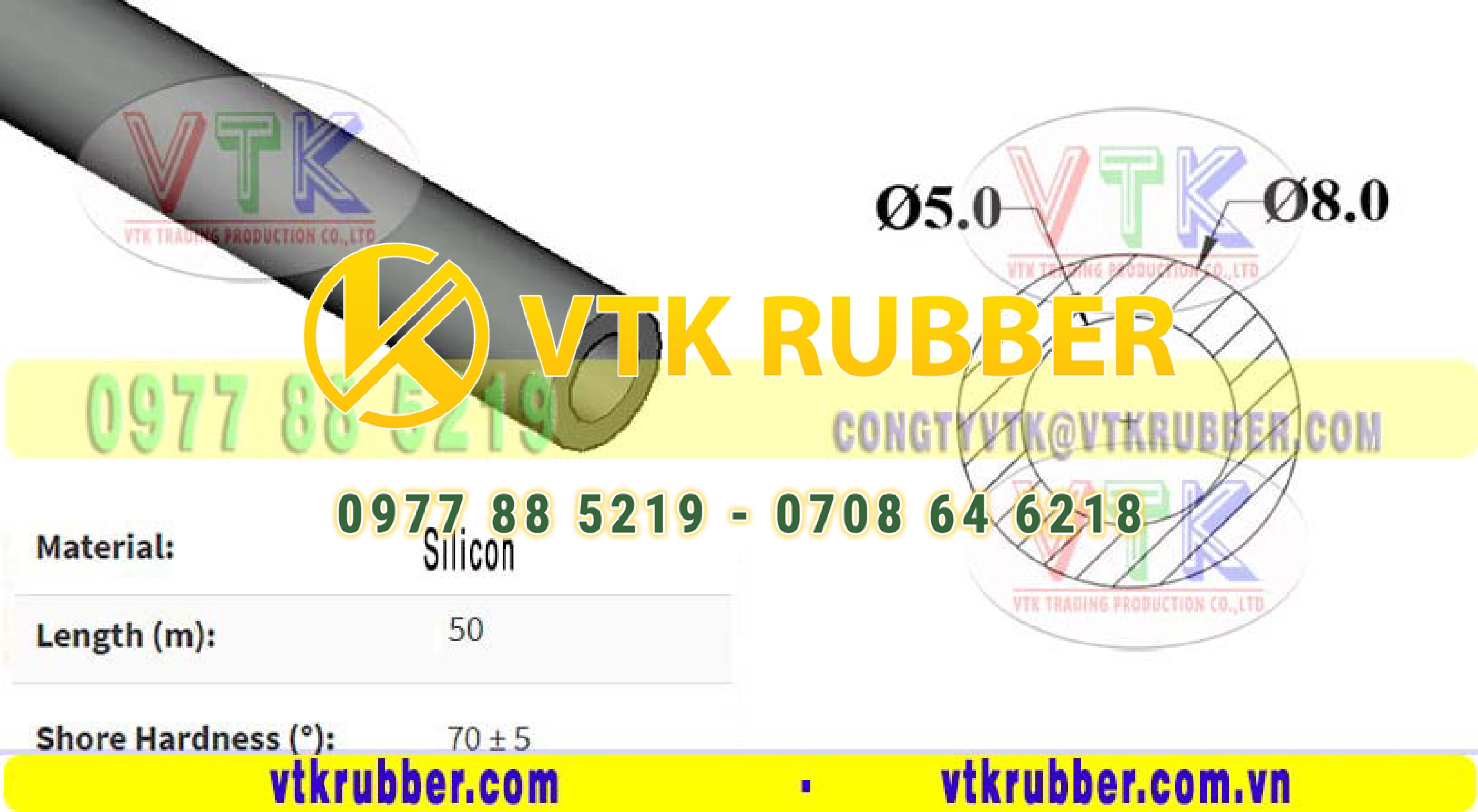 Cơ sở ống nhựa silicon trong suốt phi 5x8 ở Hải Phòng