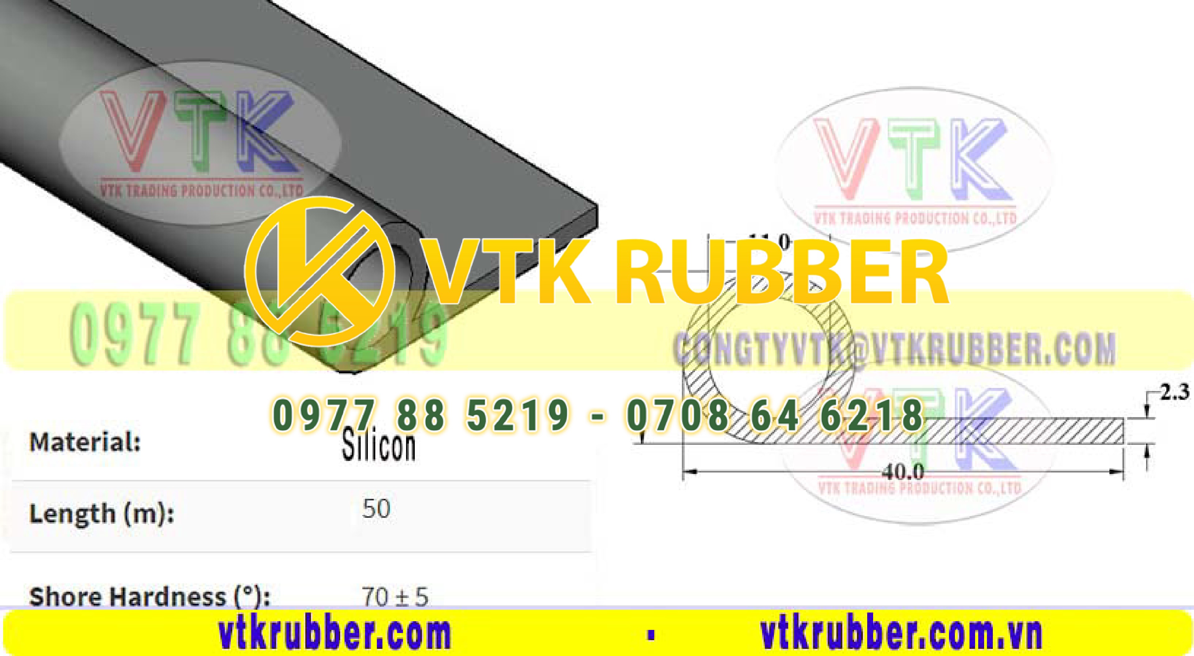 Nhà máy gioăng cao su đỏ chữ P cản nước ở Hải Phòng