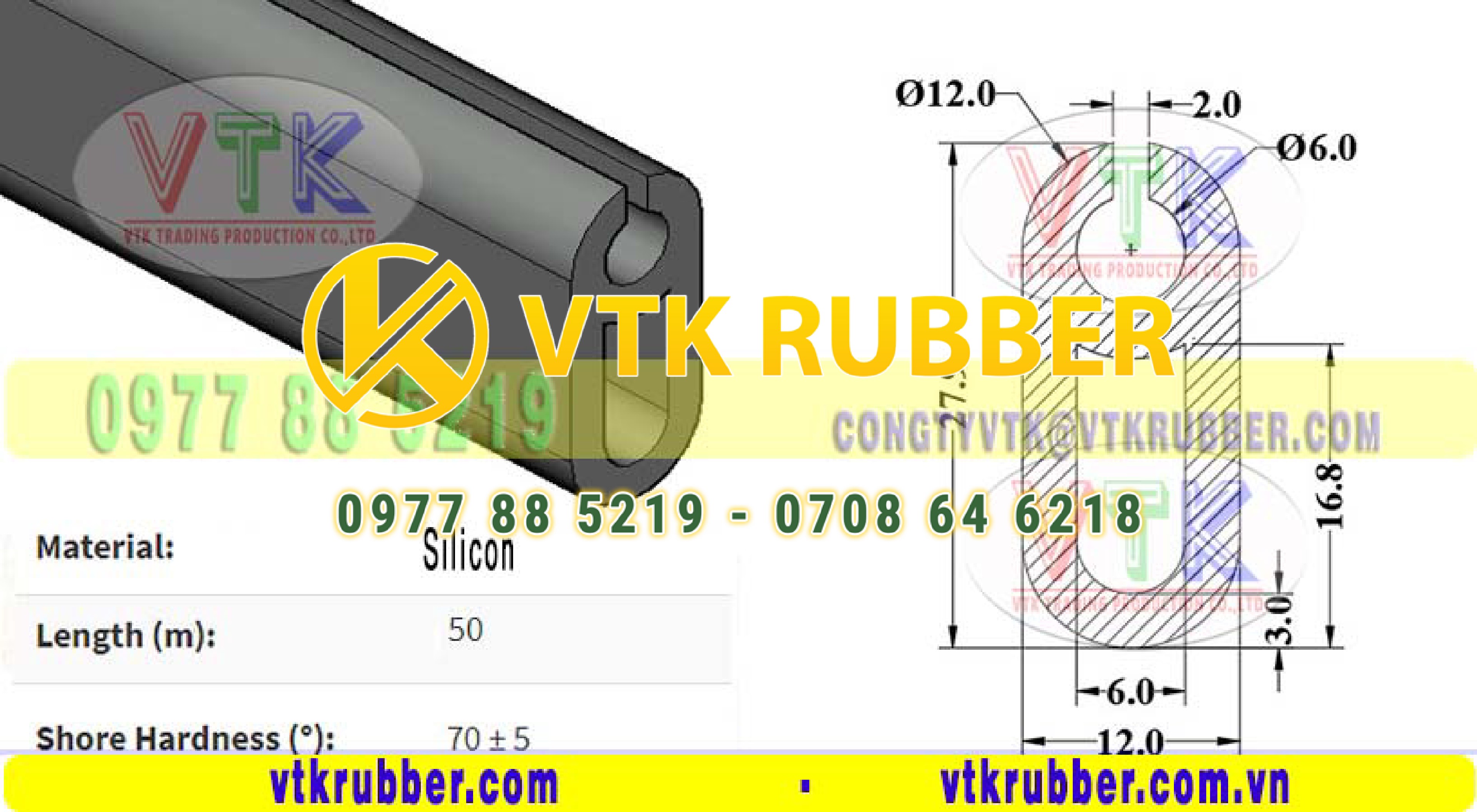 Công ty bán gioăng silicon chữ U lắp khe kính ở Hưng Yên