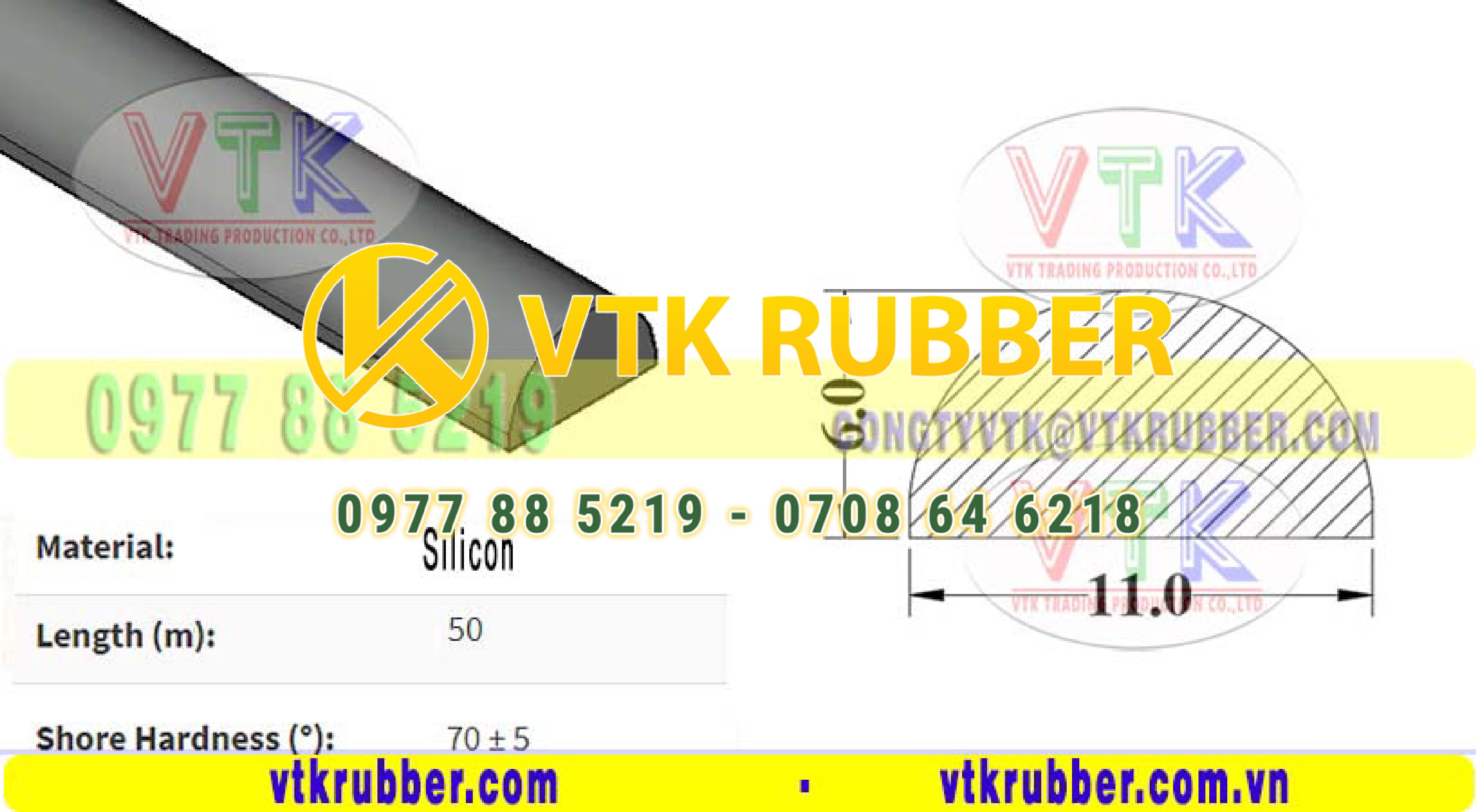 Nơi bán gioăng silicon trắng chịu nhiệt chữ D Thanh Hoá