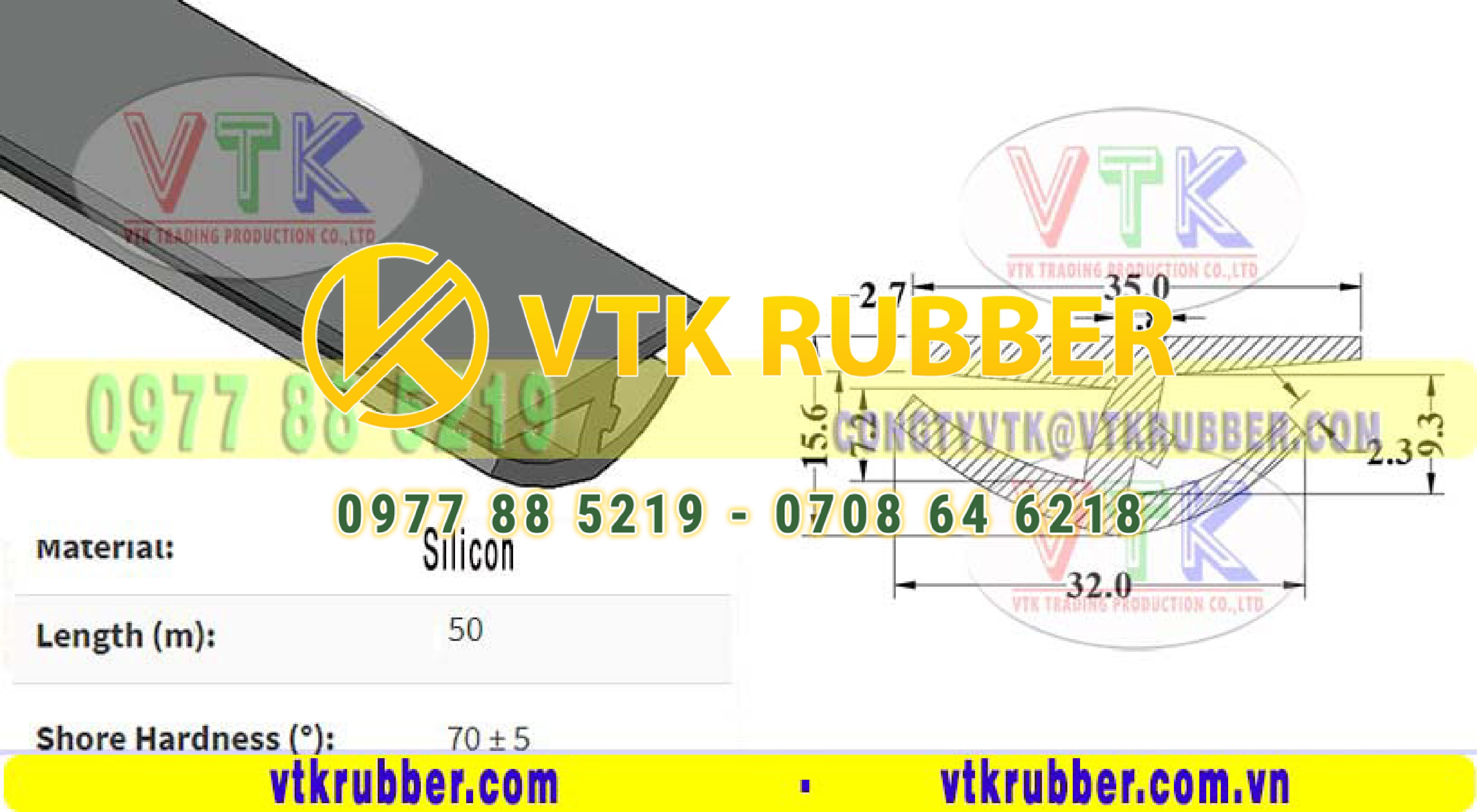 Sản xuất gioăng silicon chịu nhiệt chữ H Hà Tĩnh