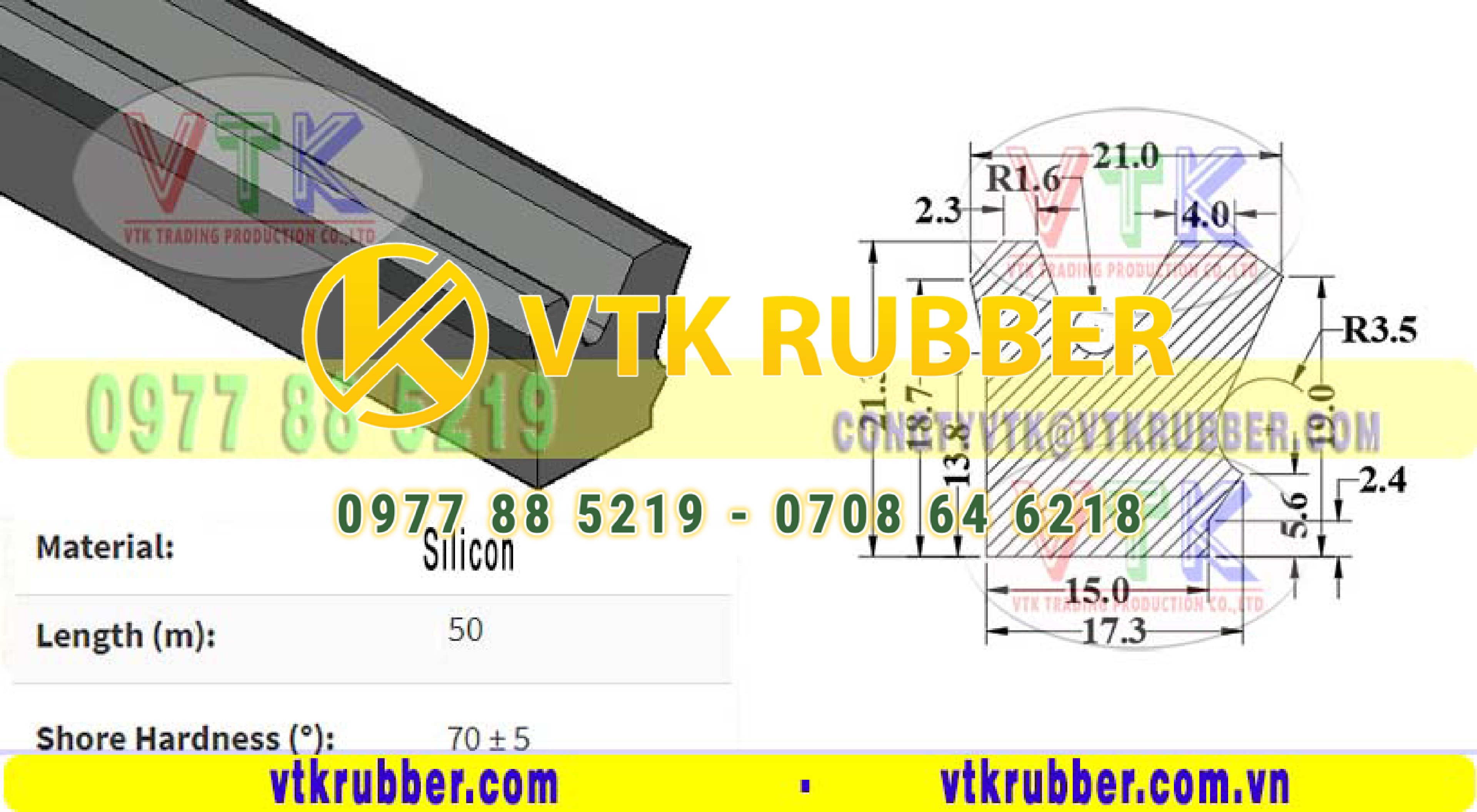 Cơ sở cung cấp gioăng silicon chịu nhiệt chữ Y Quảng Trị