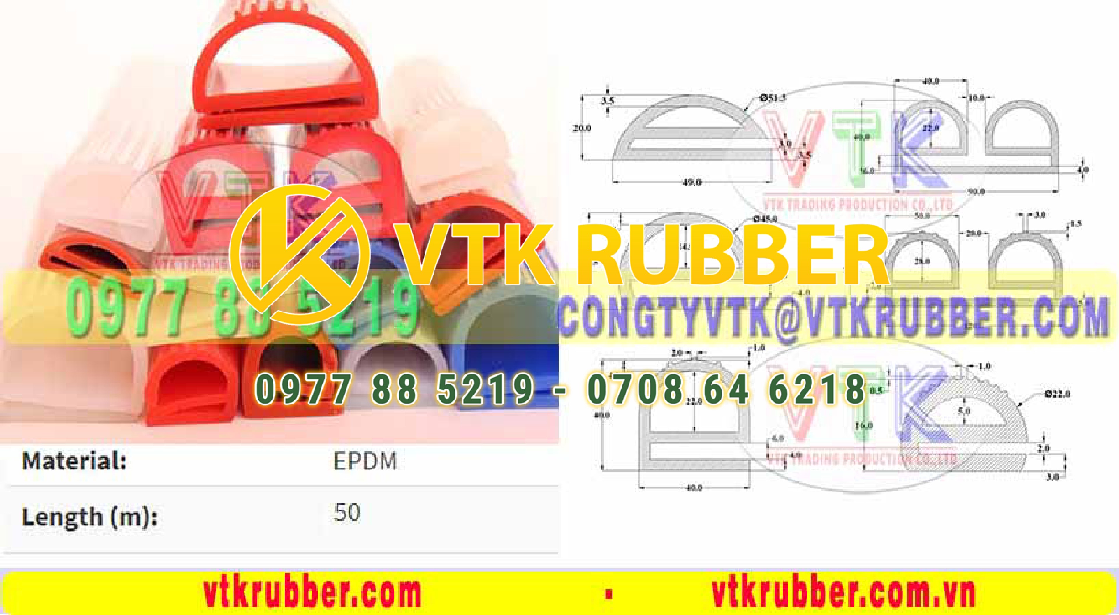 Gioăng silicon cao su đỏ chịu nhiệt chữ E cho tủ hấp – Làm kín, chống rò hơi hiệu quả