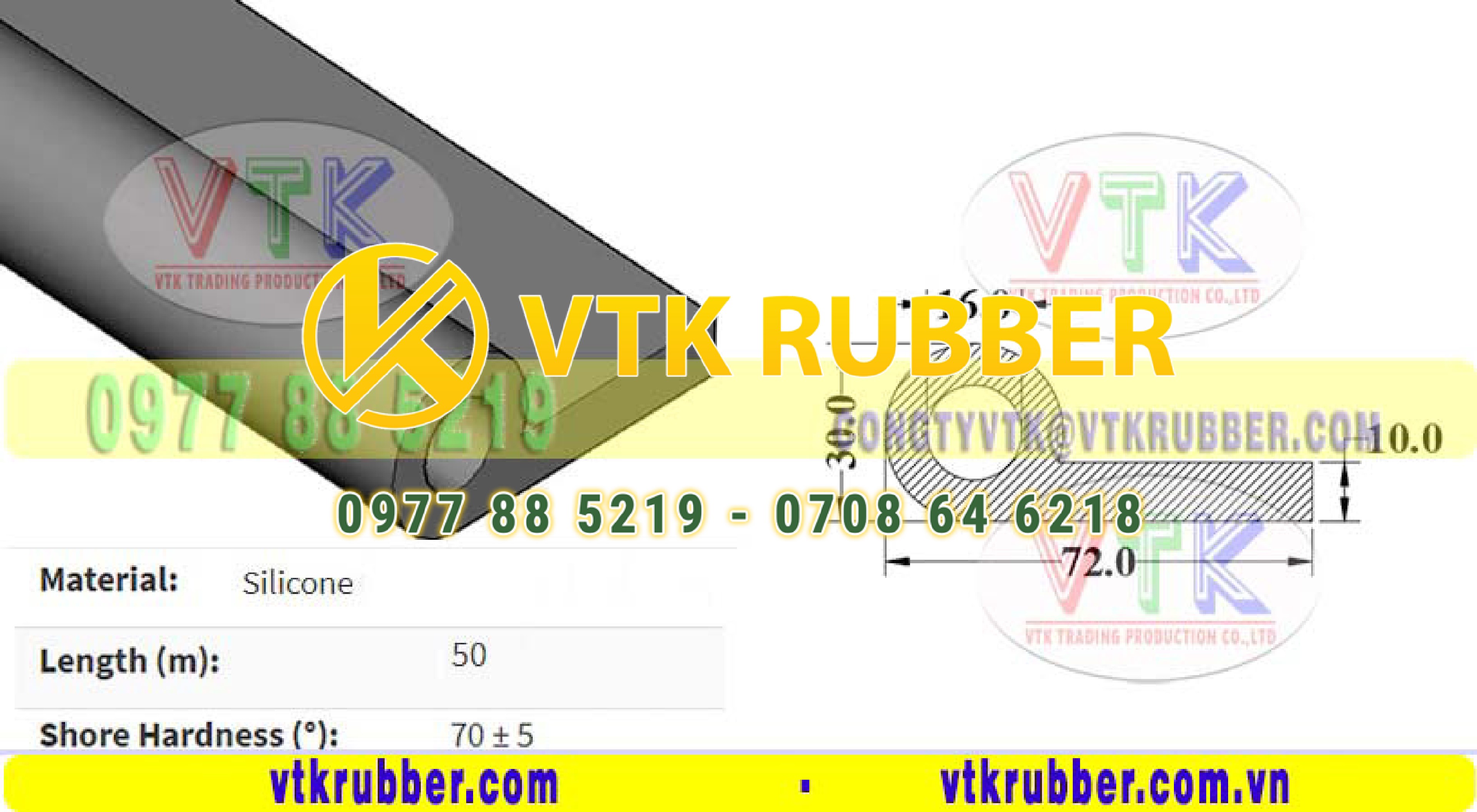 Cơ sở cung cấp gioăng silicon trắng chữ P ở Ninh Thuận