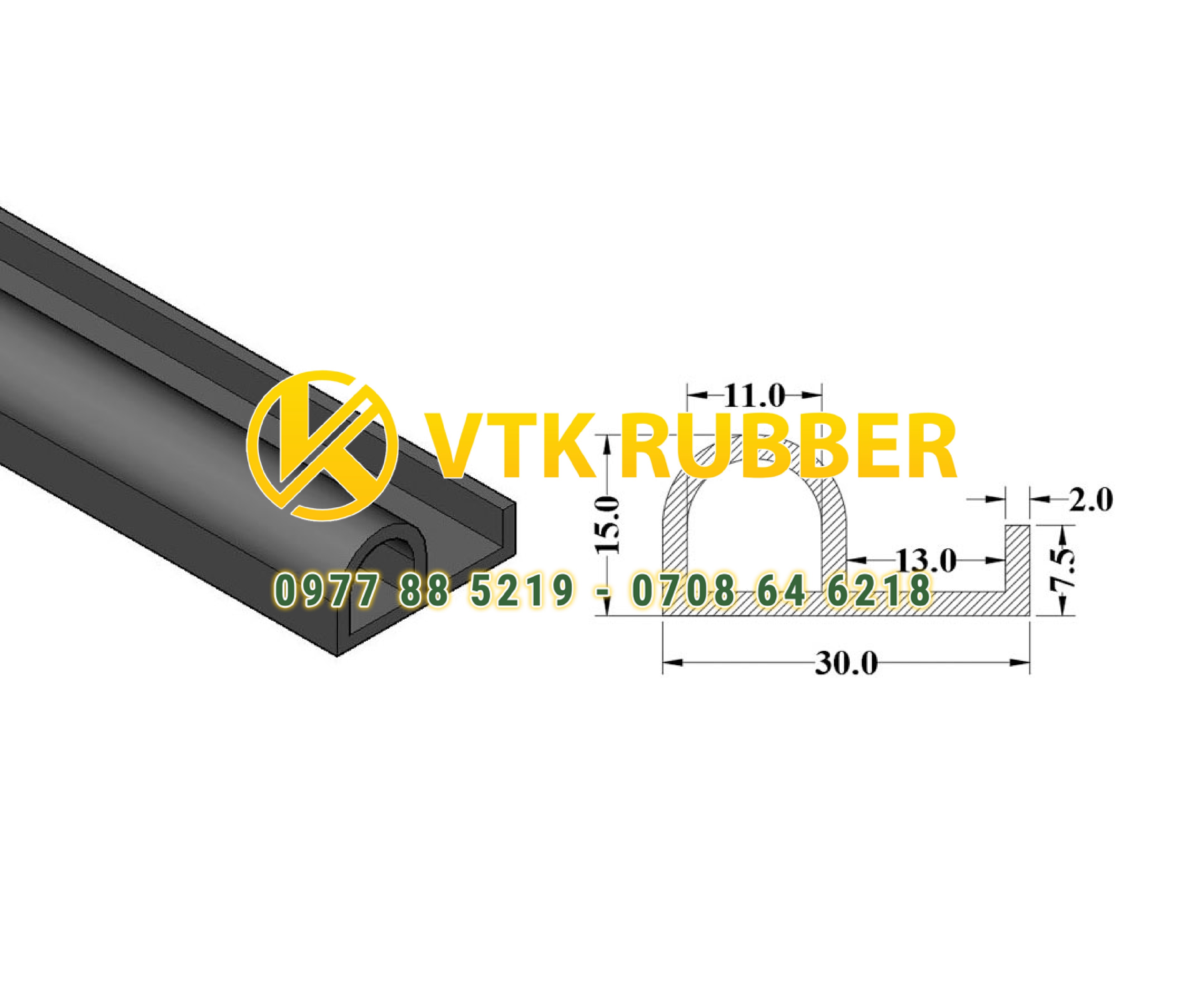 Gioăng cao su chữ U, chữ P chịu lực ở Sóc Trăng