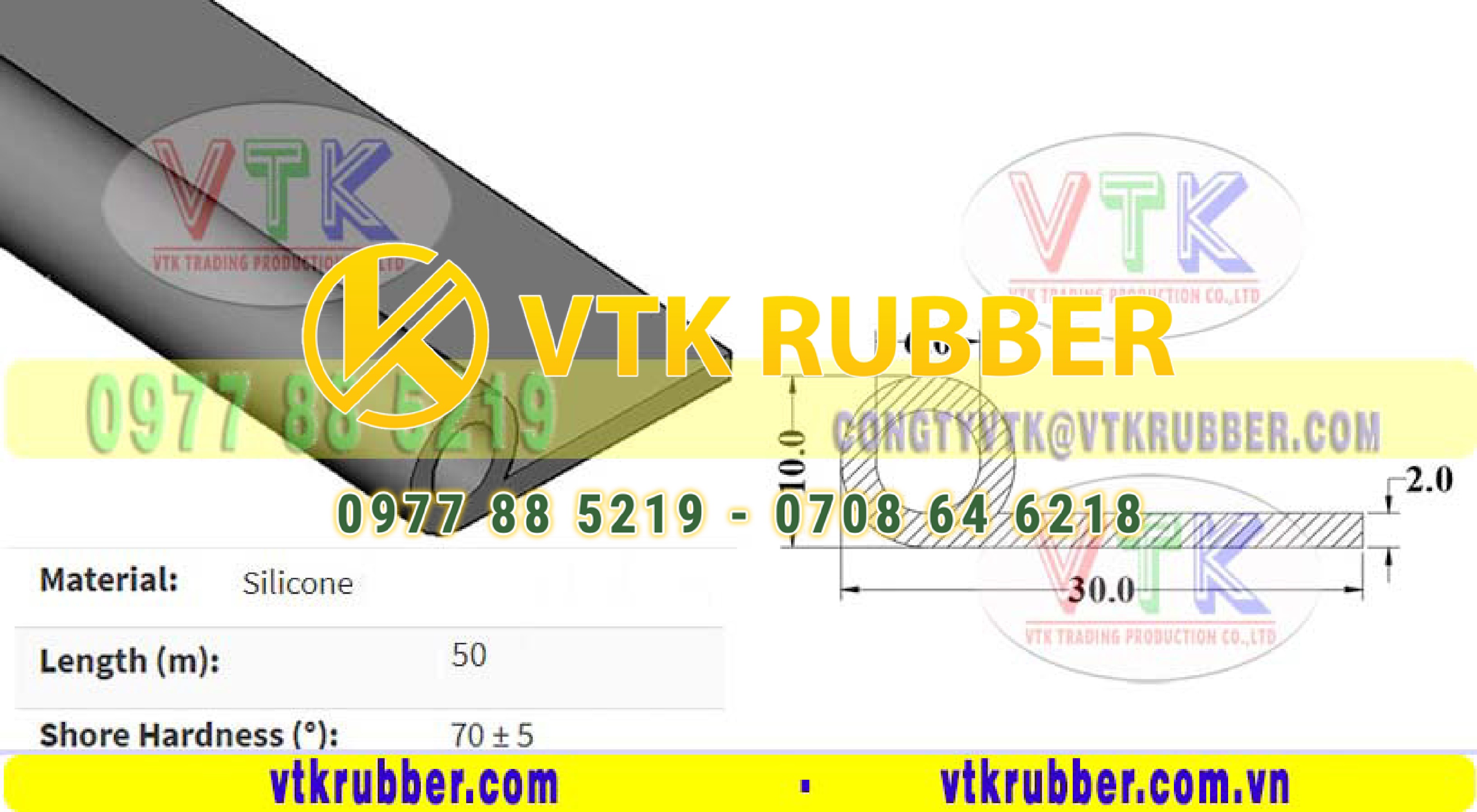 Công ty bán gioăng silicon P20, P30, P40 ở Kon Tum