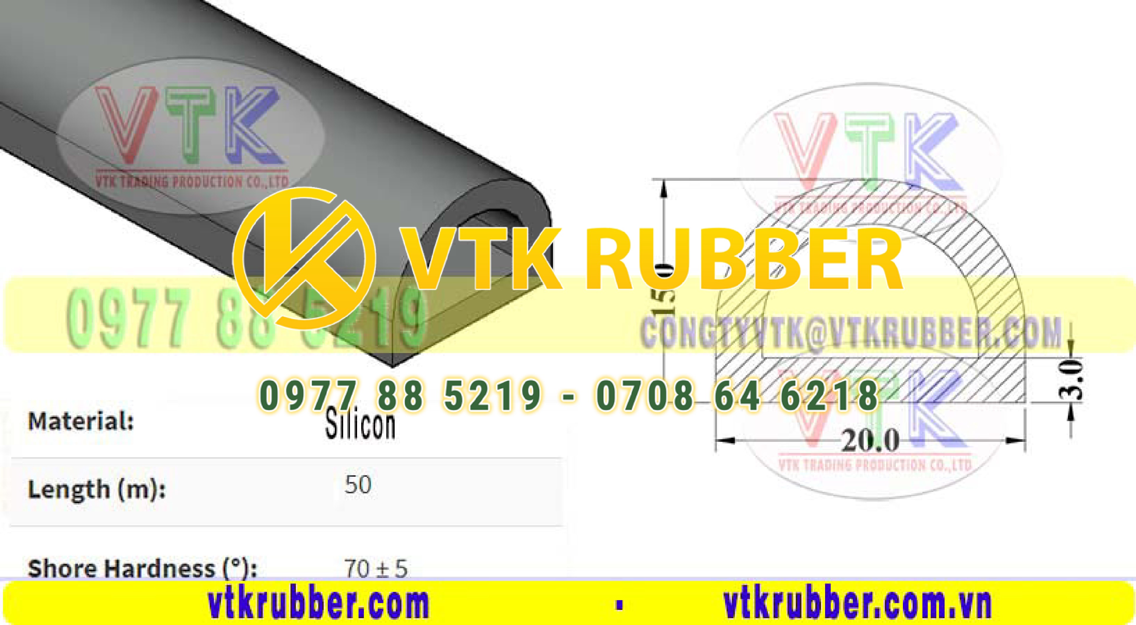 Xưởng sản xuất ron silicon màu trắng chữ D ở Gia Lai