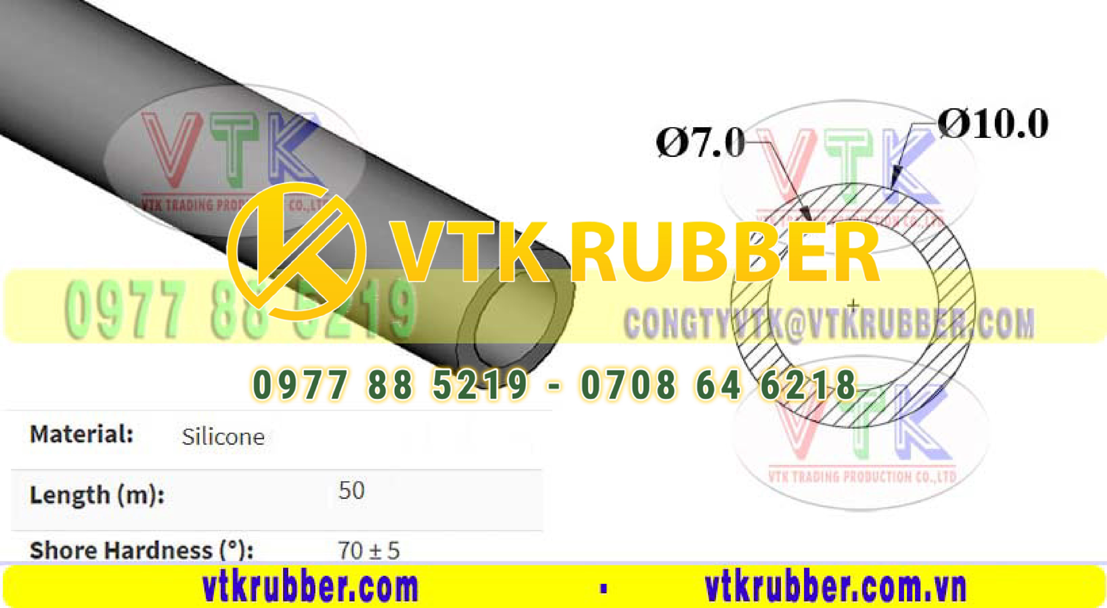 Báo giá ống silicon tròn phi 7x10, 10x14 ở Lâm Đồng
