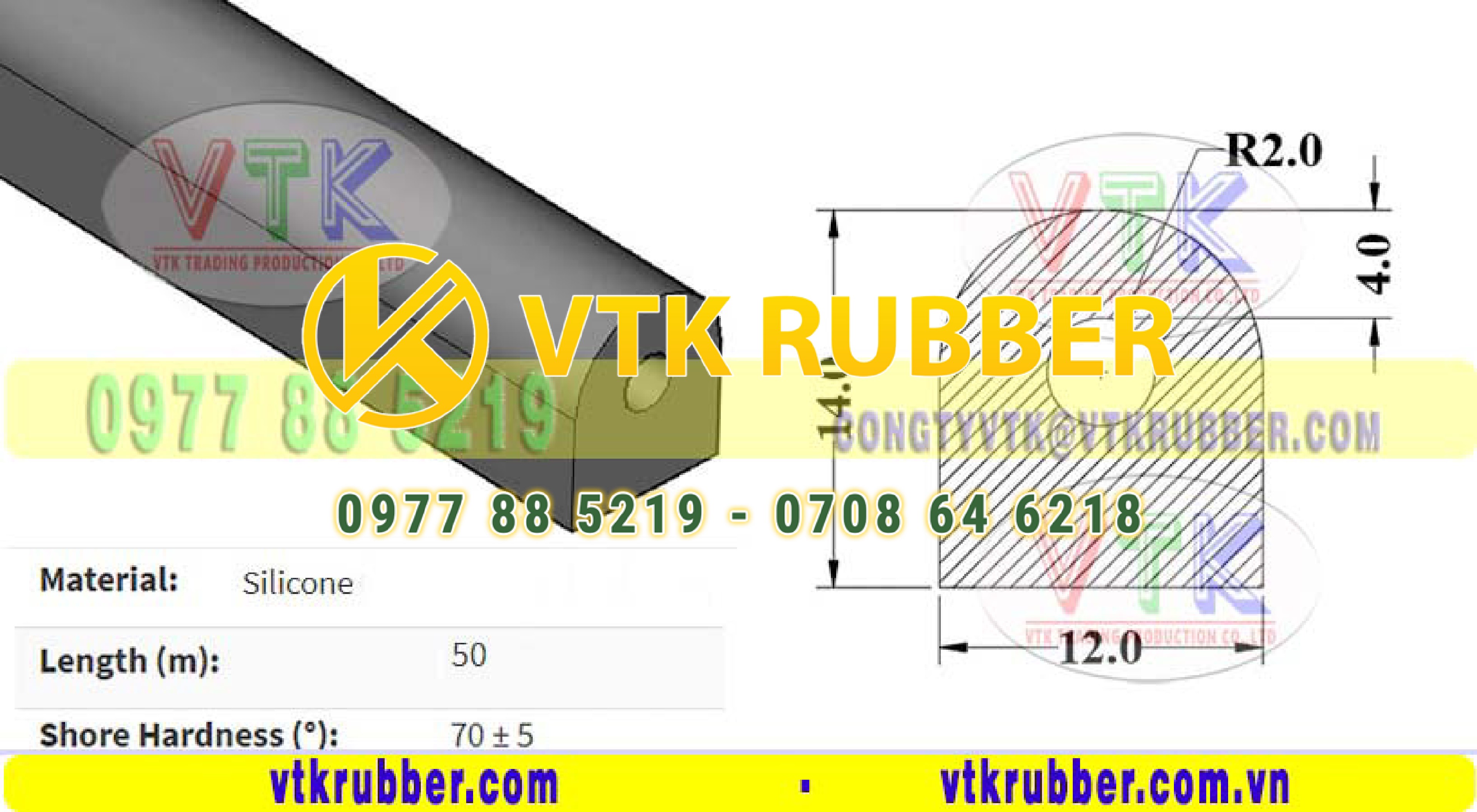 Gia công gioăng ống silicon chịu nhiệt chữ D Bình Phước
