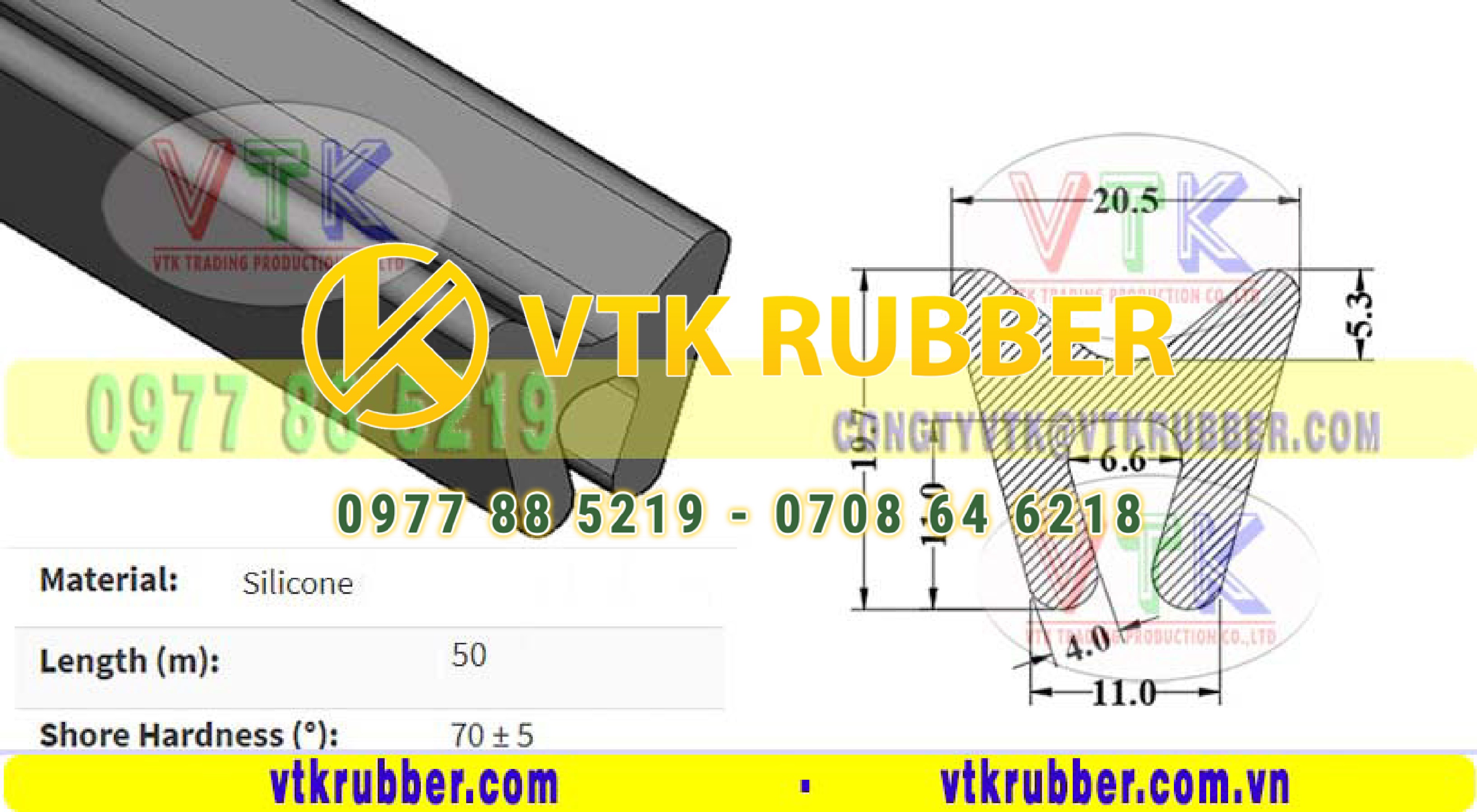 Nơi sản xuất gioăng silicon chịu nhiệt chữ H Đồng Nai