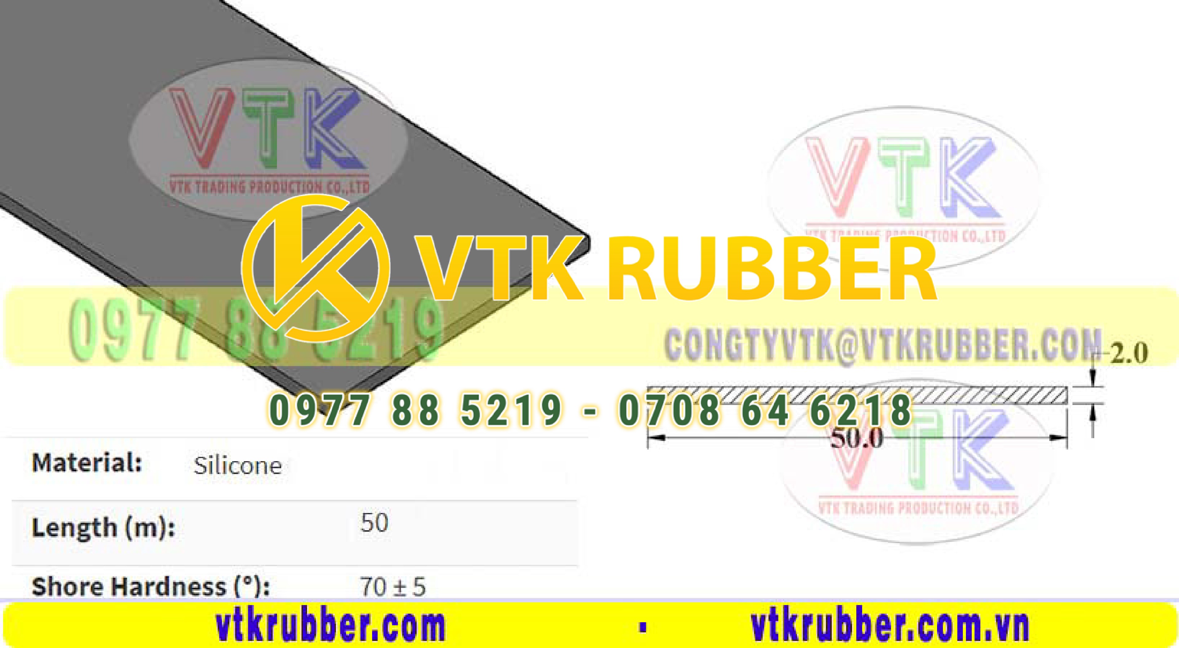 Xưởng sản xuất gioăng silicon tiết diện chữ nhật Tây Ninh