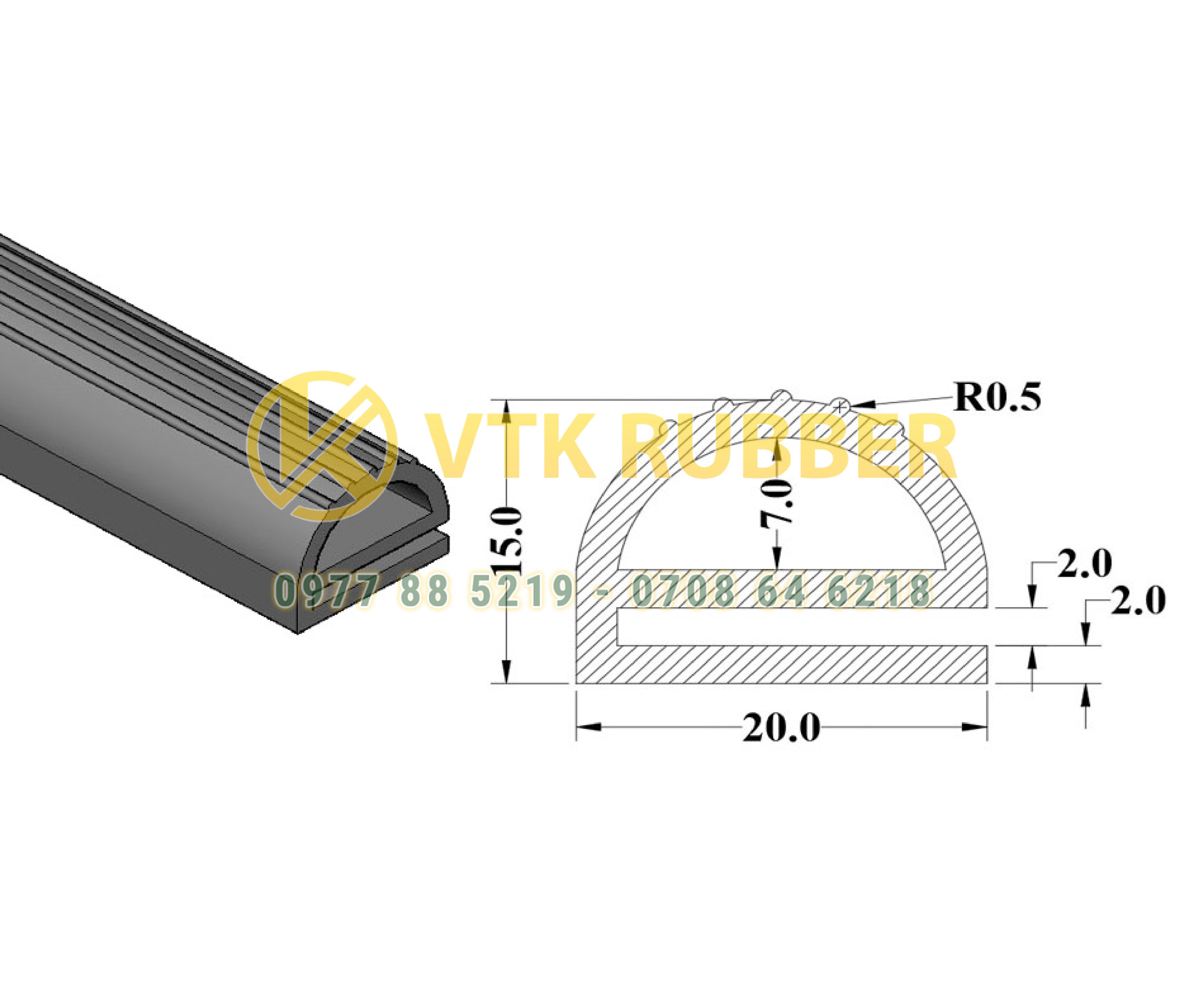 Cung cấp gioăng silicone chịu nhiệt chữ E ở Kiên Giang