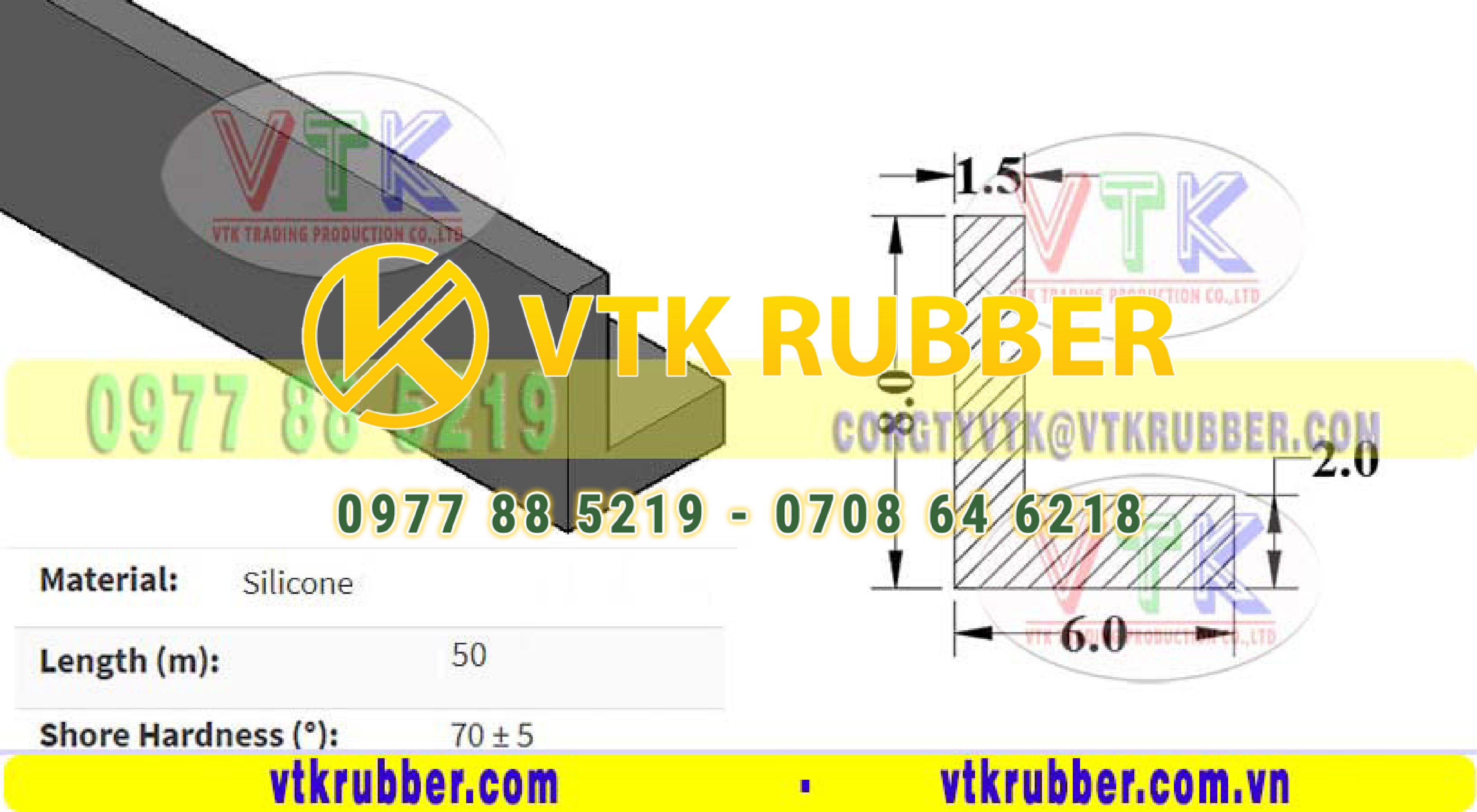 Gia công gioăng silicon màu xanh chữ L ở Vĩnh Long