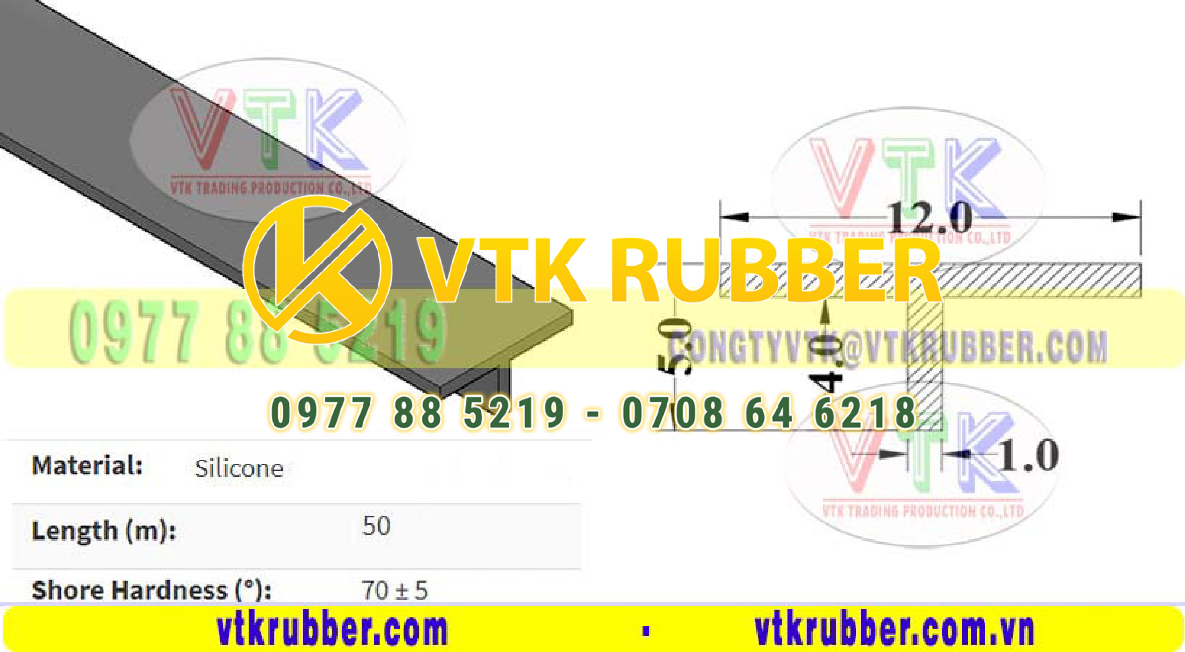 Công ty sản xuất gioăng silicon trắng chữ T ở Trà Vinh