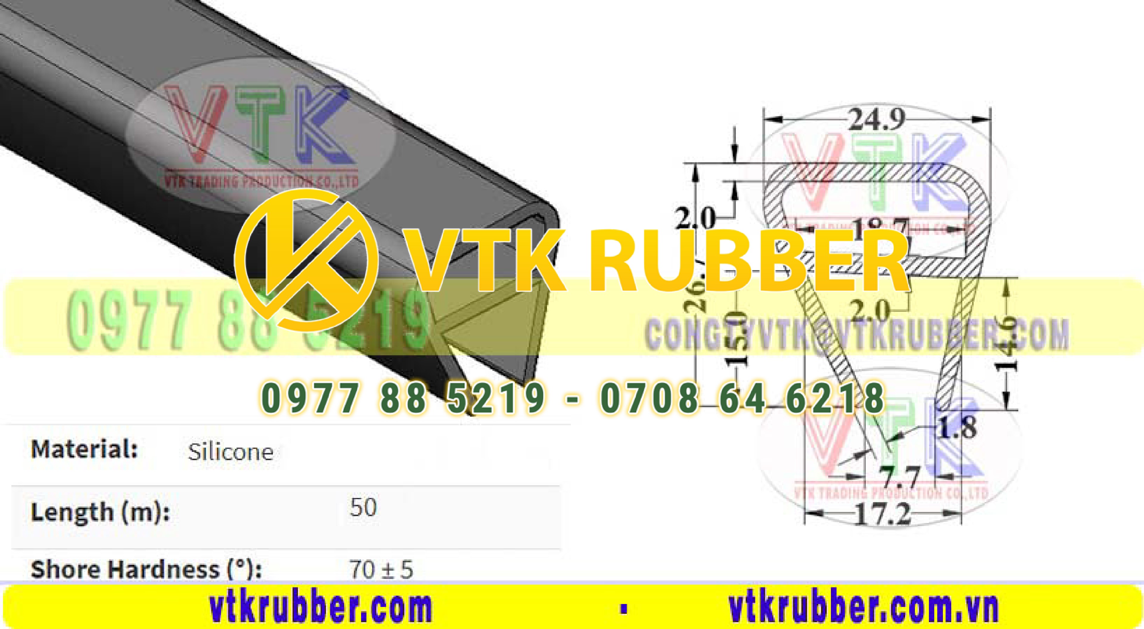 Nơi sản xuất gioăng cao su chống ồn cánh cửa ở Cần Thơ