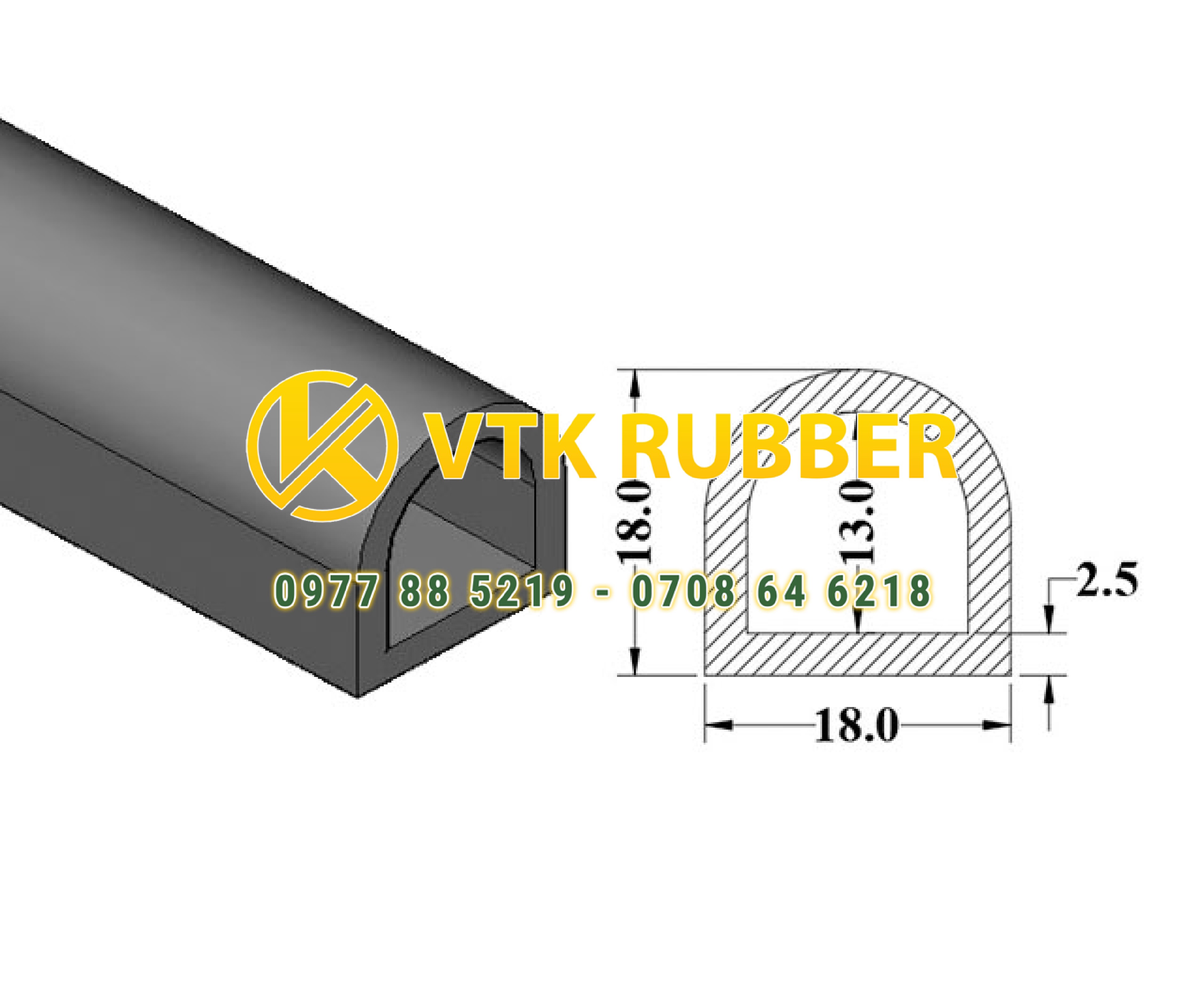 Cung cấp gioăng silicon trắng chữ D chịu nhiệt ở Vĩnh Long
