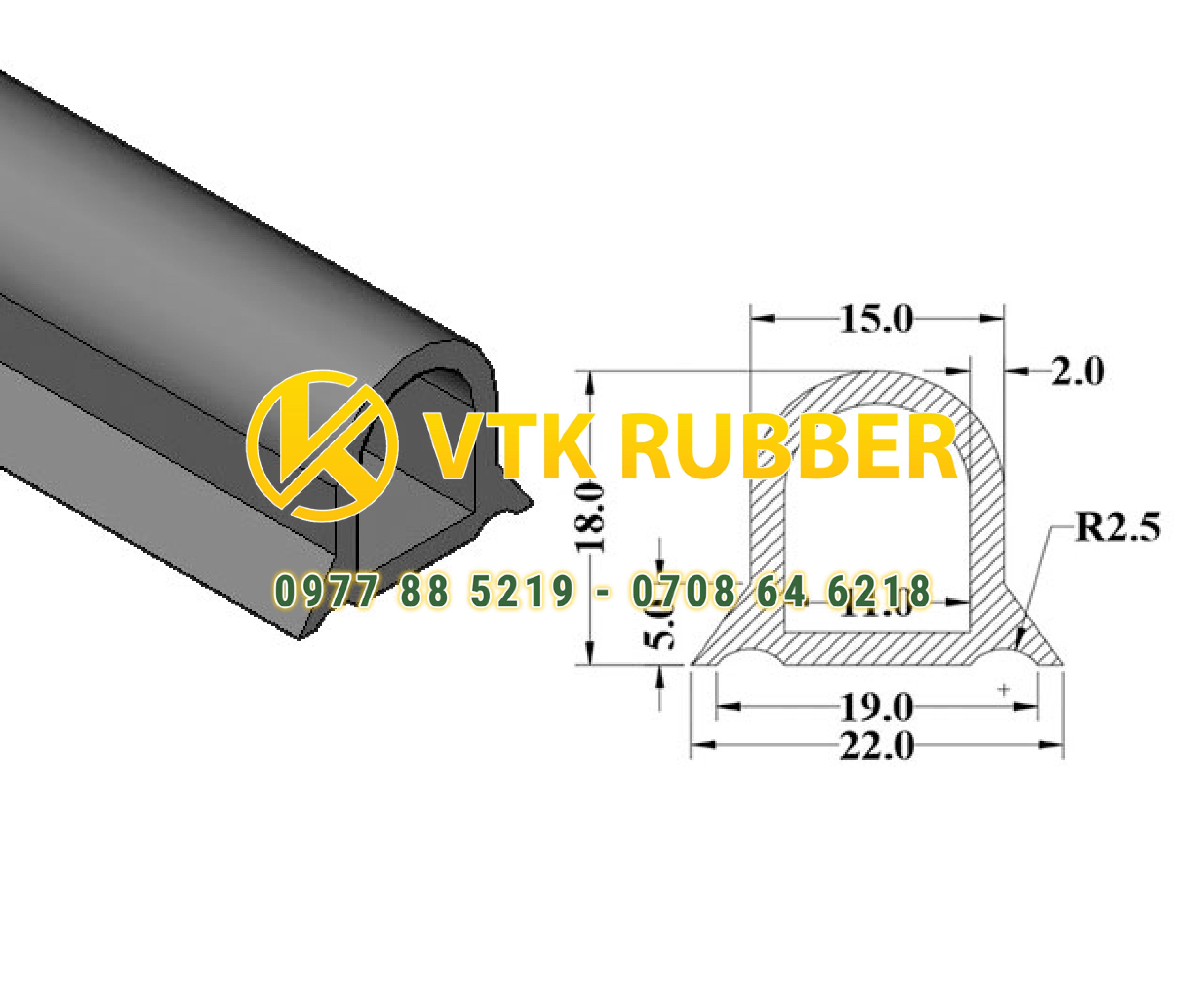 Nơi bán gioăng silicon chịu nhiệt chữ D dẹp ở An Giang