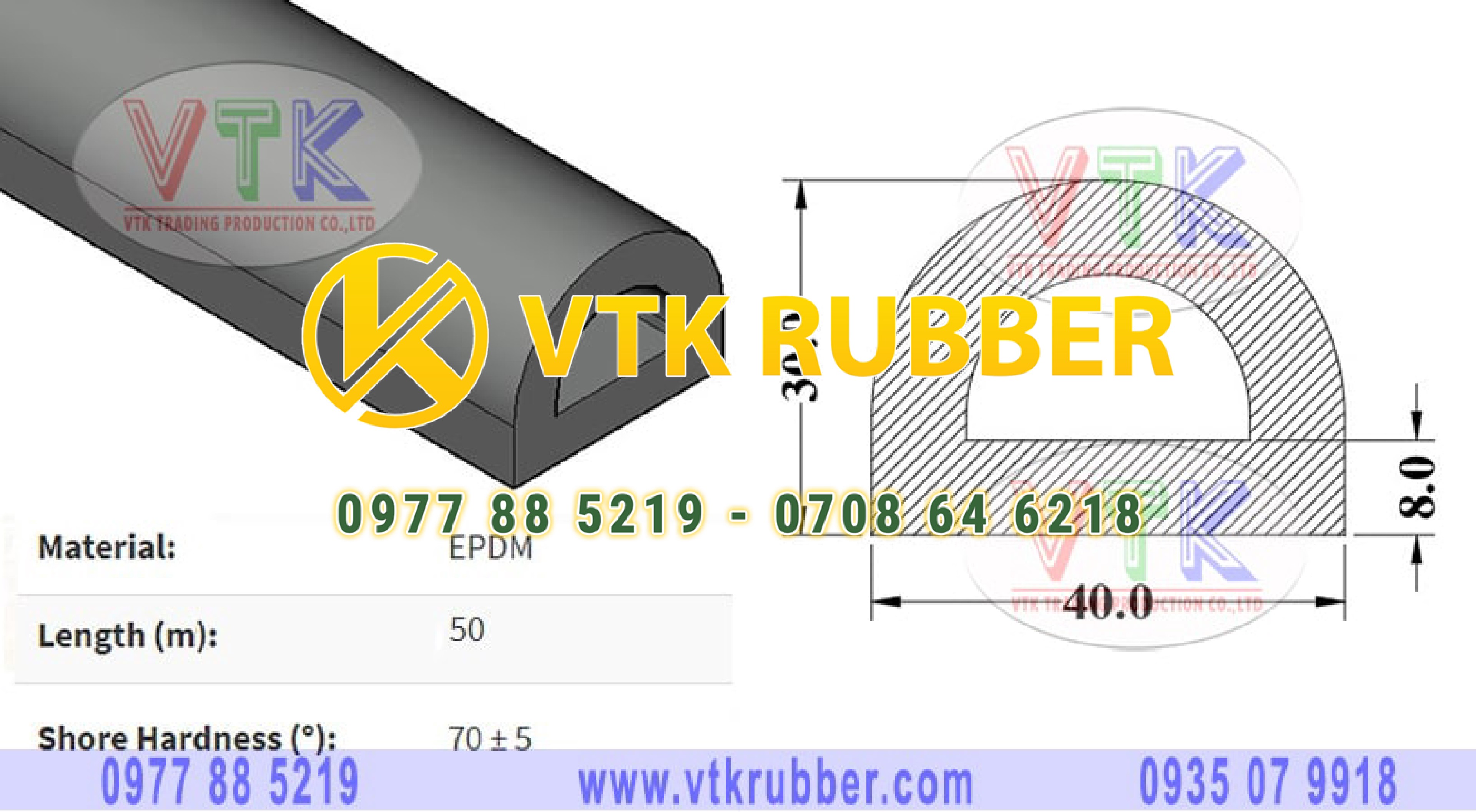 Nơi bán ron cao su chữ D kín cửa ở Thanh Hoá