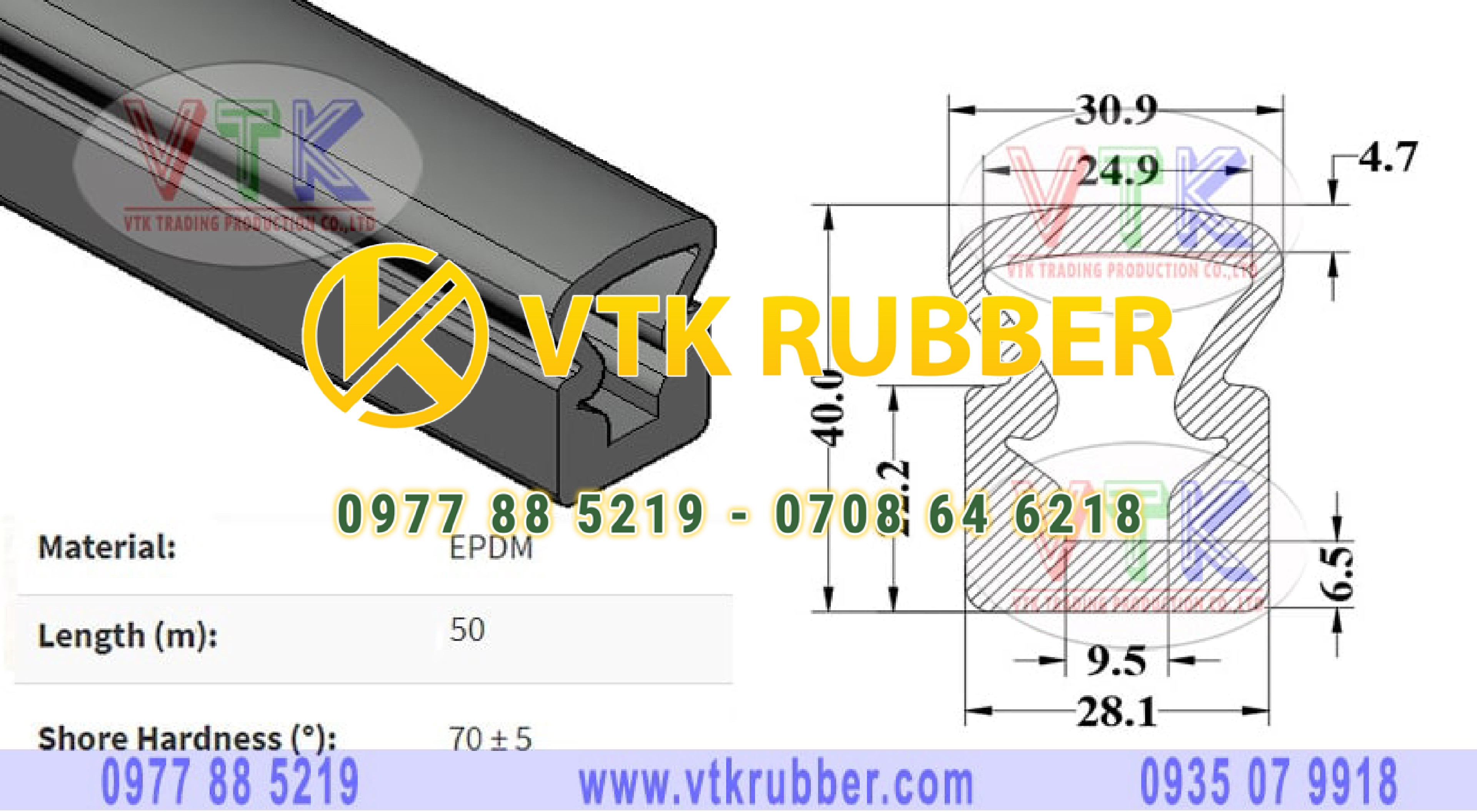 Mua ron cao su chữ D chống ồn ở Hà Tĩnh