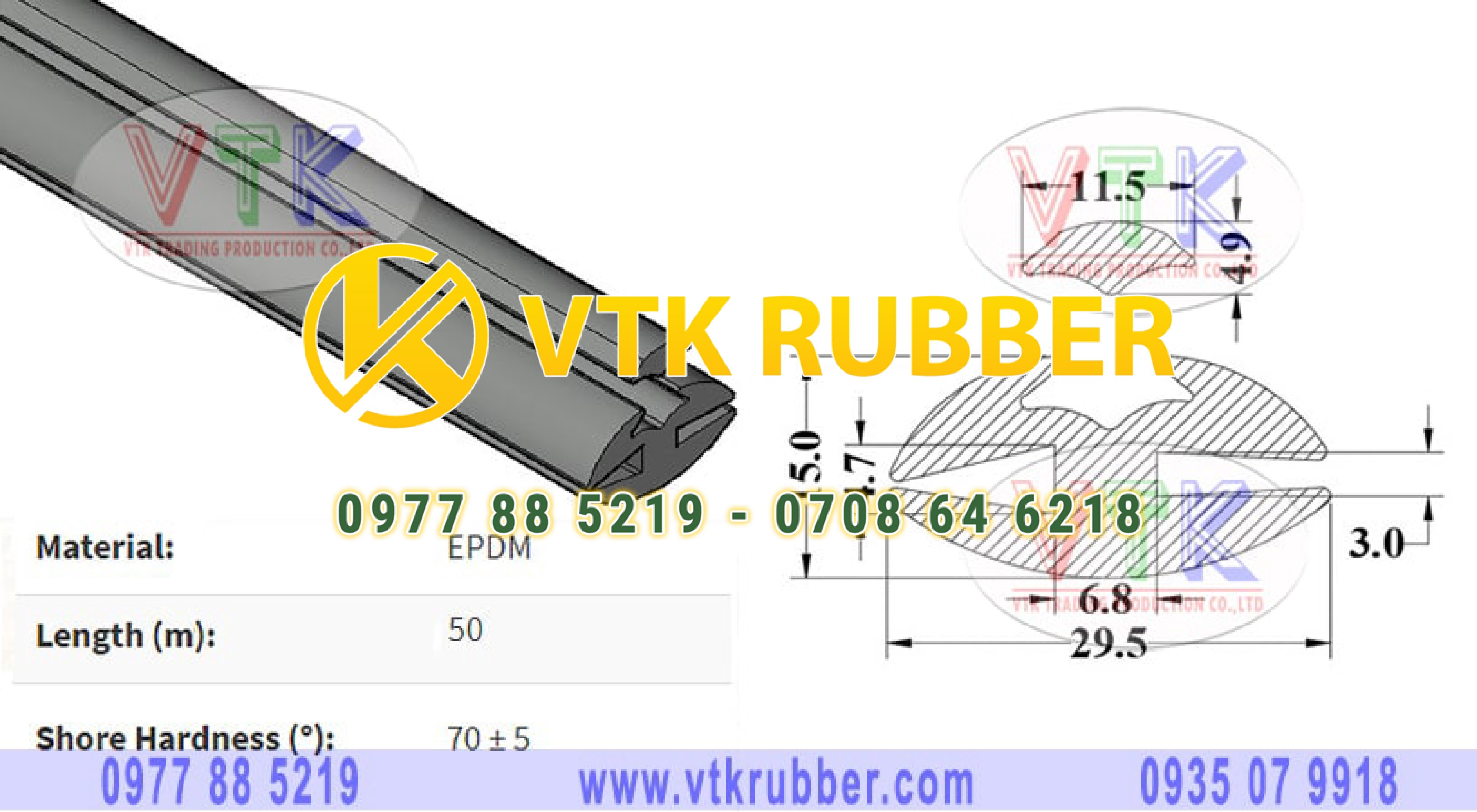 Địa chỉ bán gioăng cao su chữ H ở Khánh Hoà