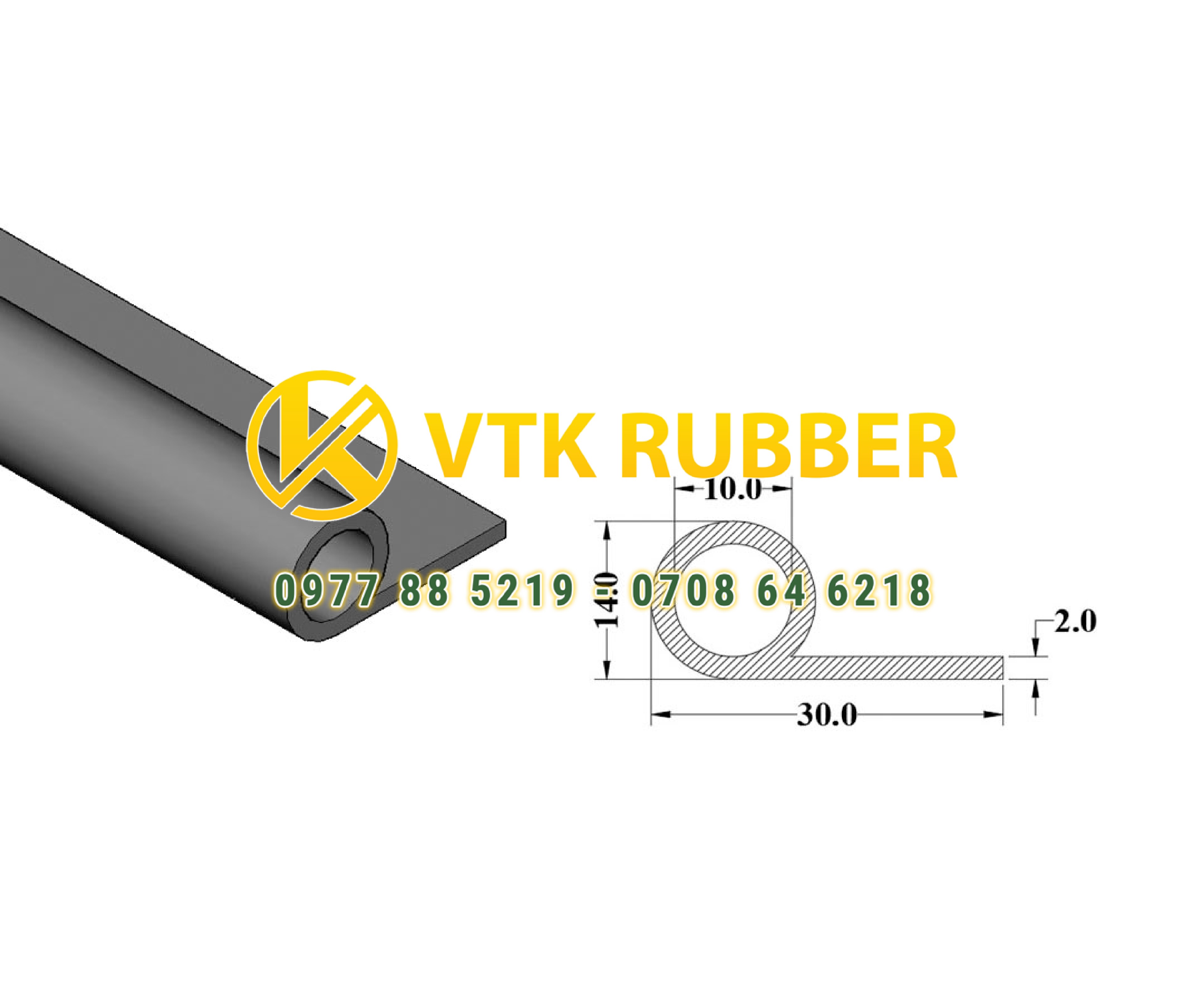 Công ty bán gioăng cao su màu trắng, đỏ P20, P30 ở Lâm Đồng