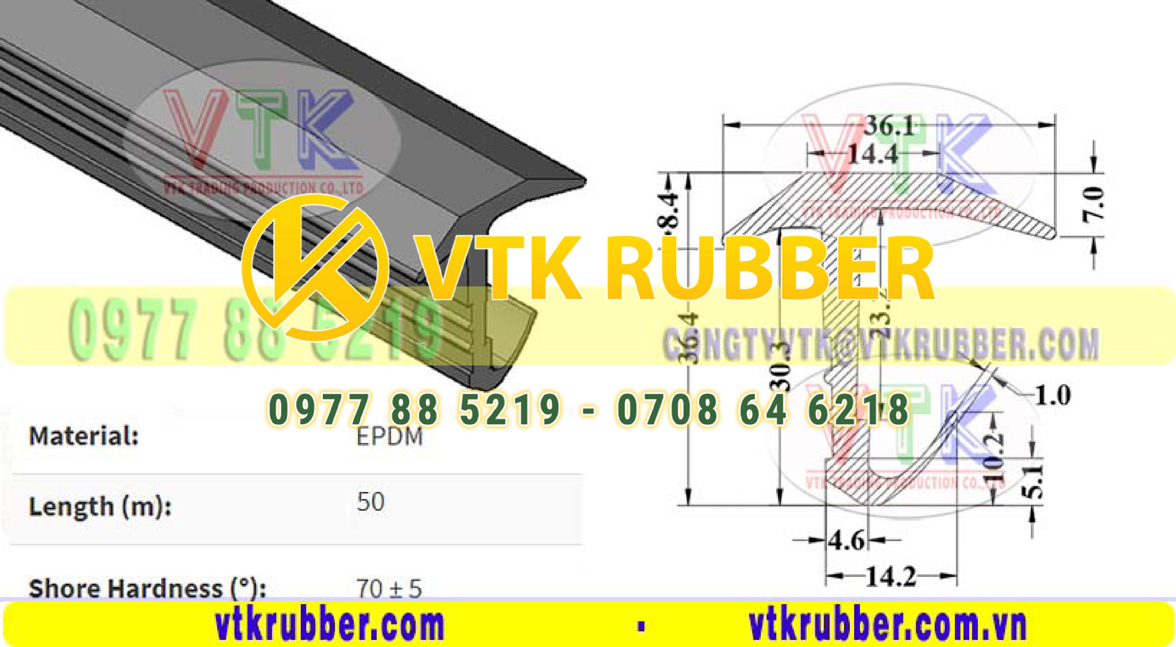 Gioăng cao su chữ J thùng xe ở Đồng Nai