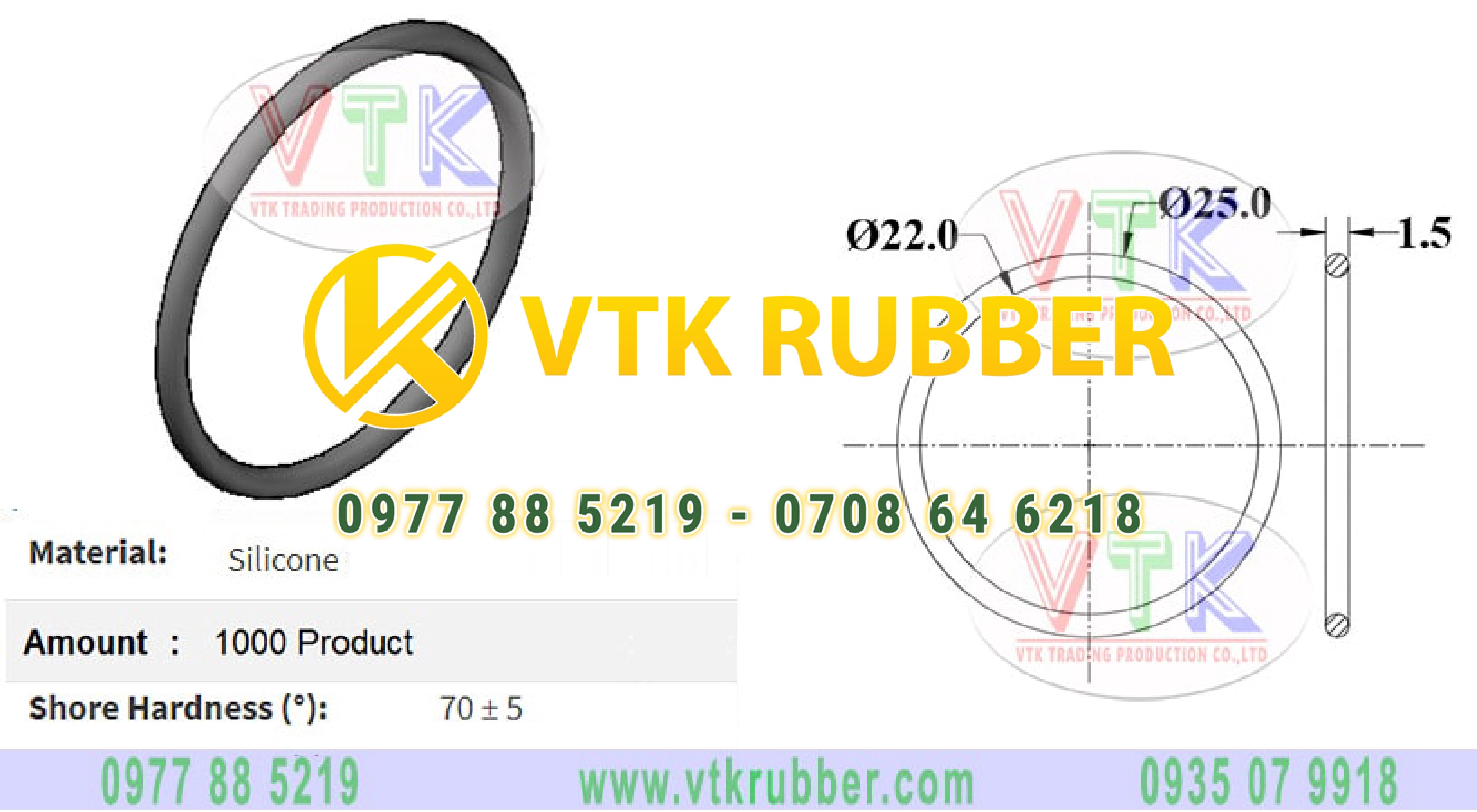 Oring silicon màu trắng chịu nhiệt