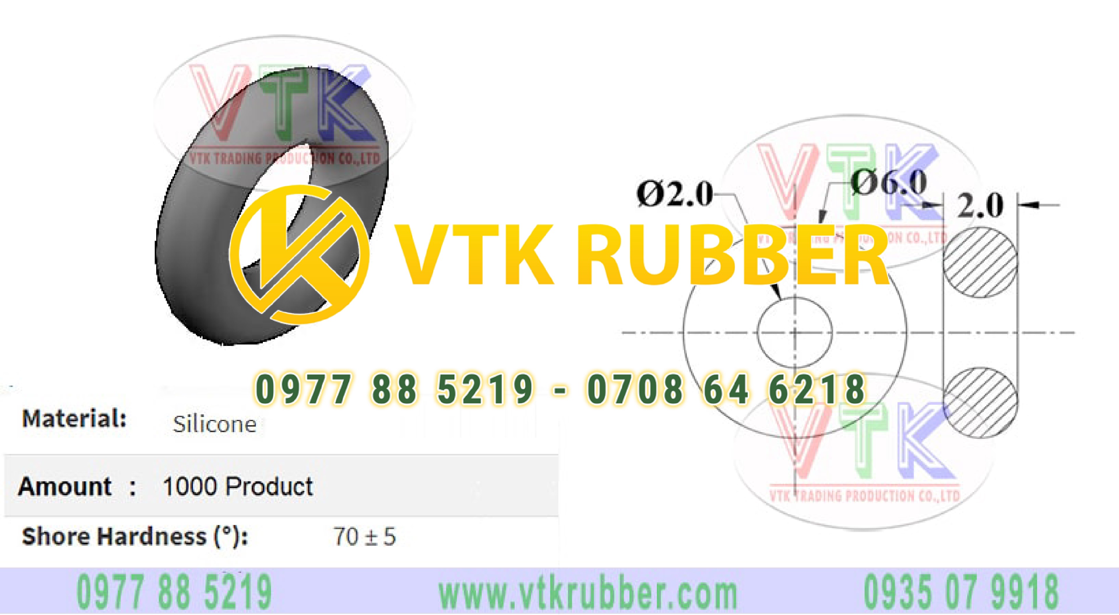 Oring silicone chịu nhiệt màu xanh