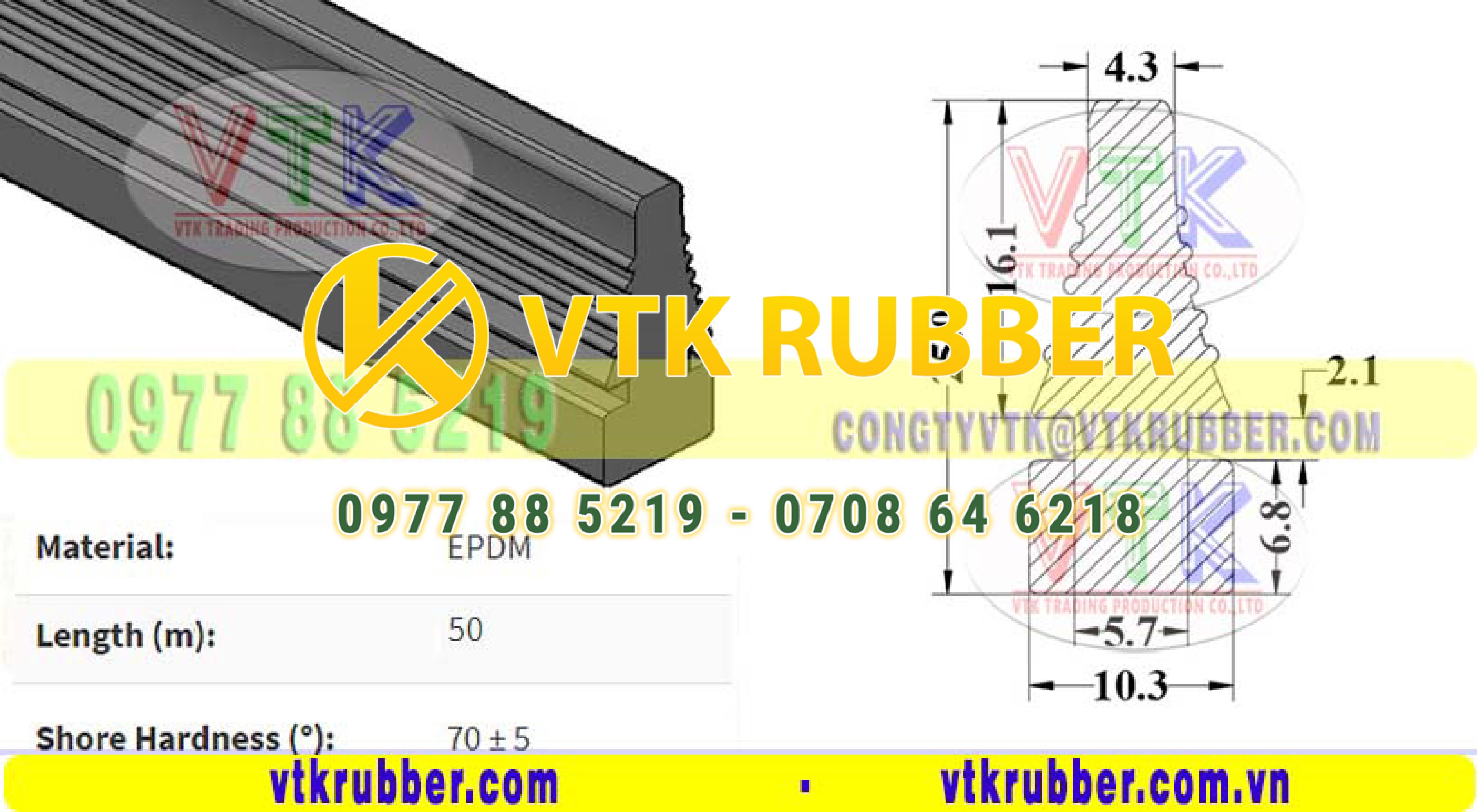 Nhà cung cấp gioăng cao su xốp chữ A ở Đồng Nai
