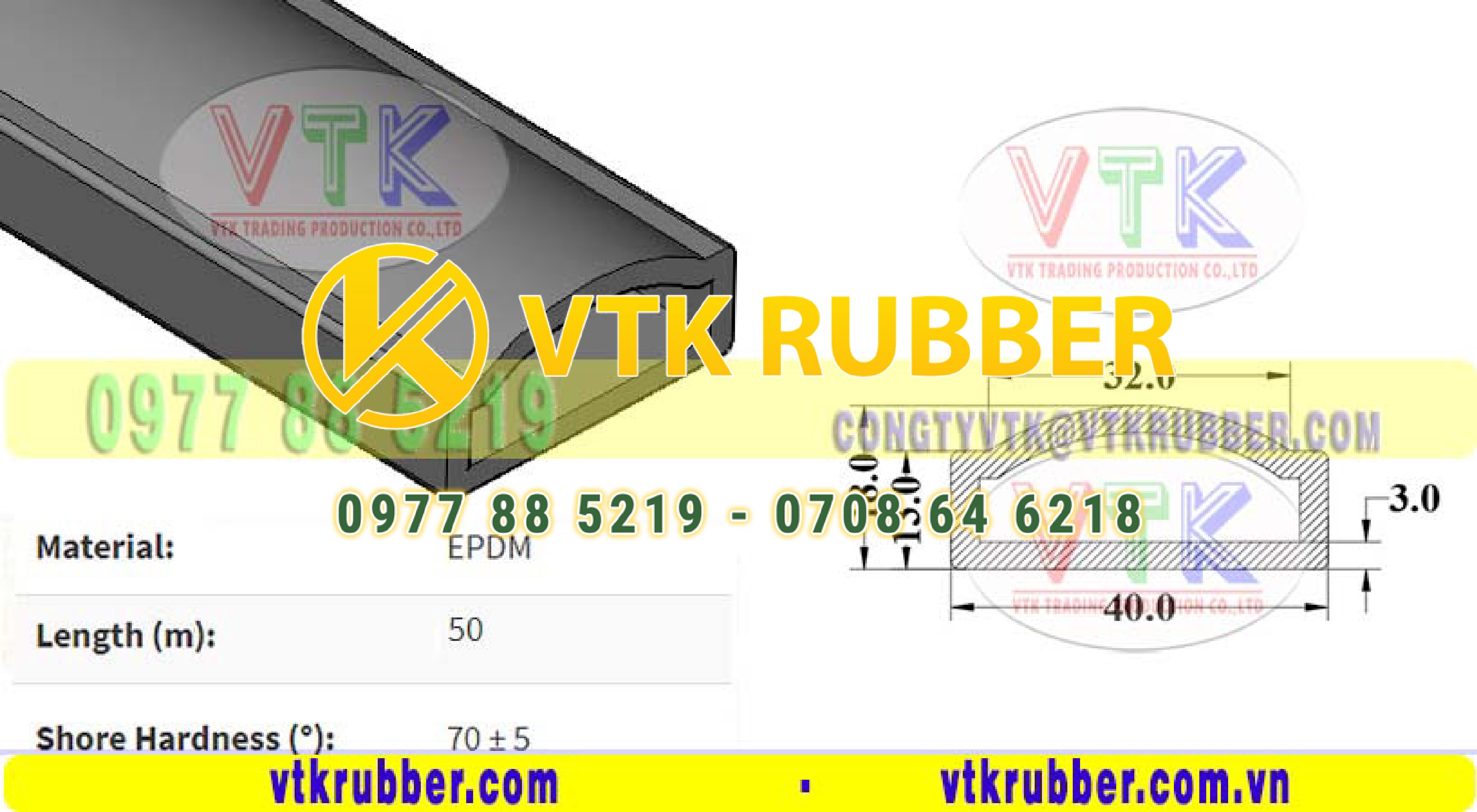 Xưởng phân phối gioăng đệm cao su chữ D ở Đồng Nai