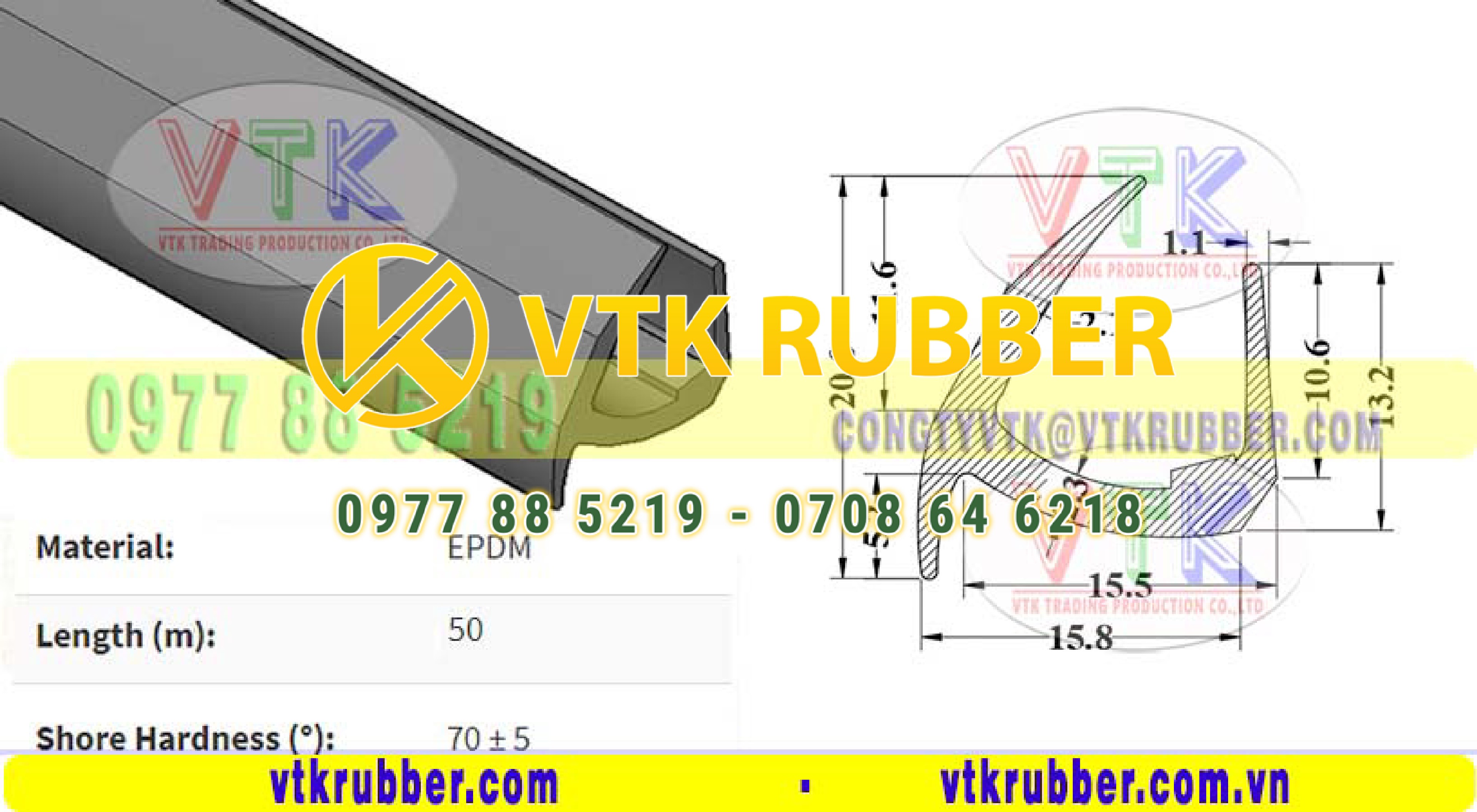 Gioăng cao su chữ J dùng thùng xe tải ở Thành phố Hồ Chí Minh