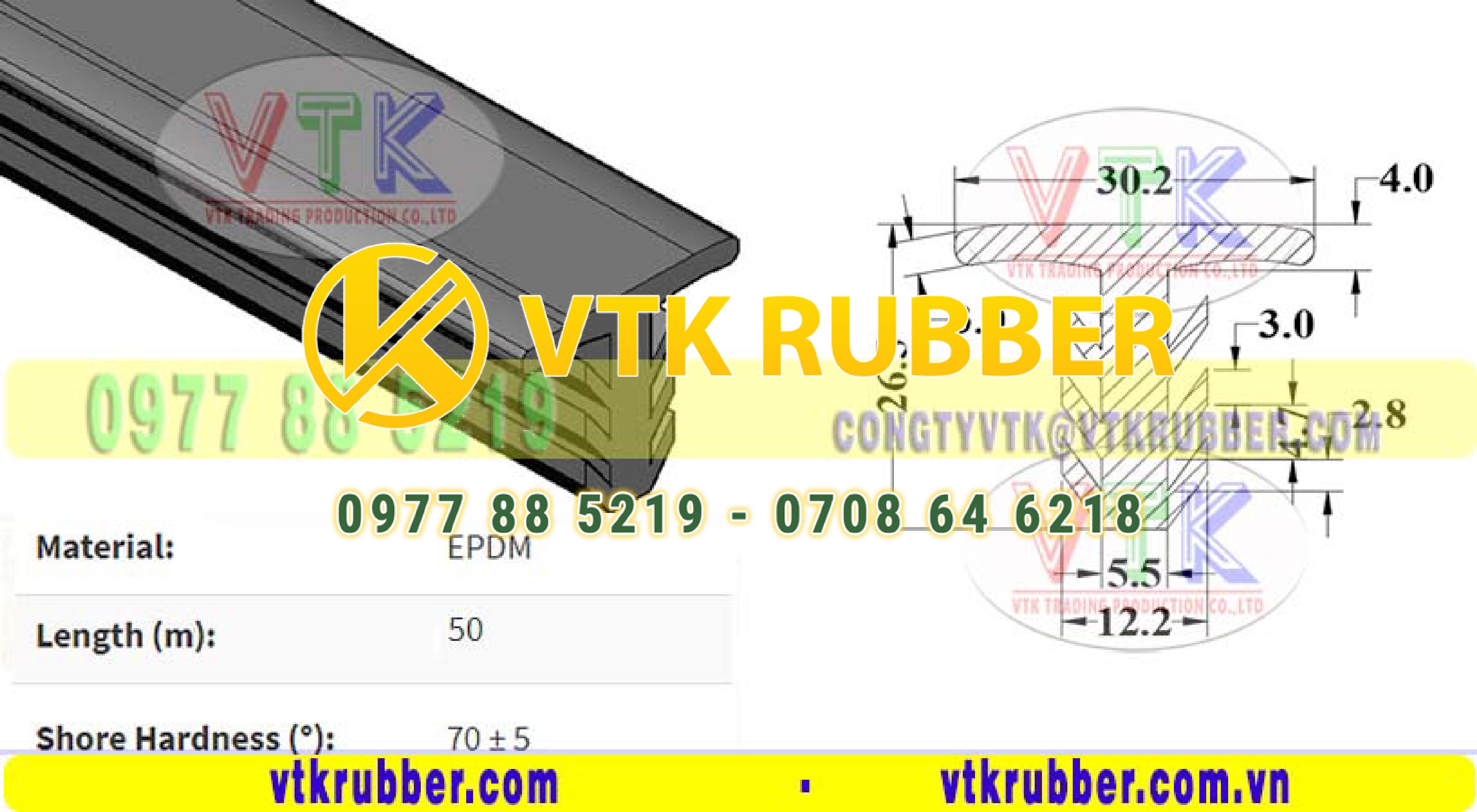 Gioăng cao su chữ T chịu dầu ở Thành phố Hồ Chí Minh