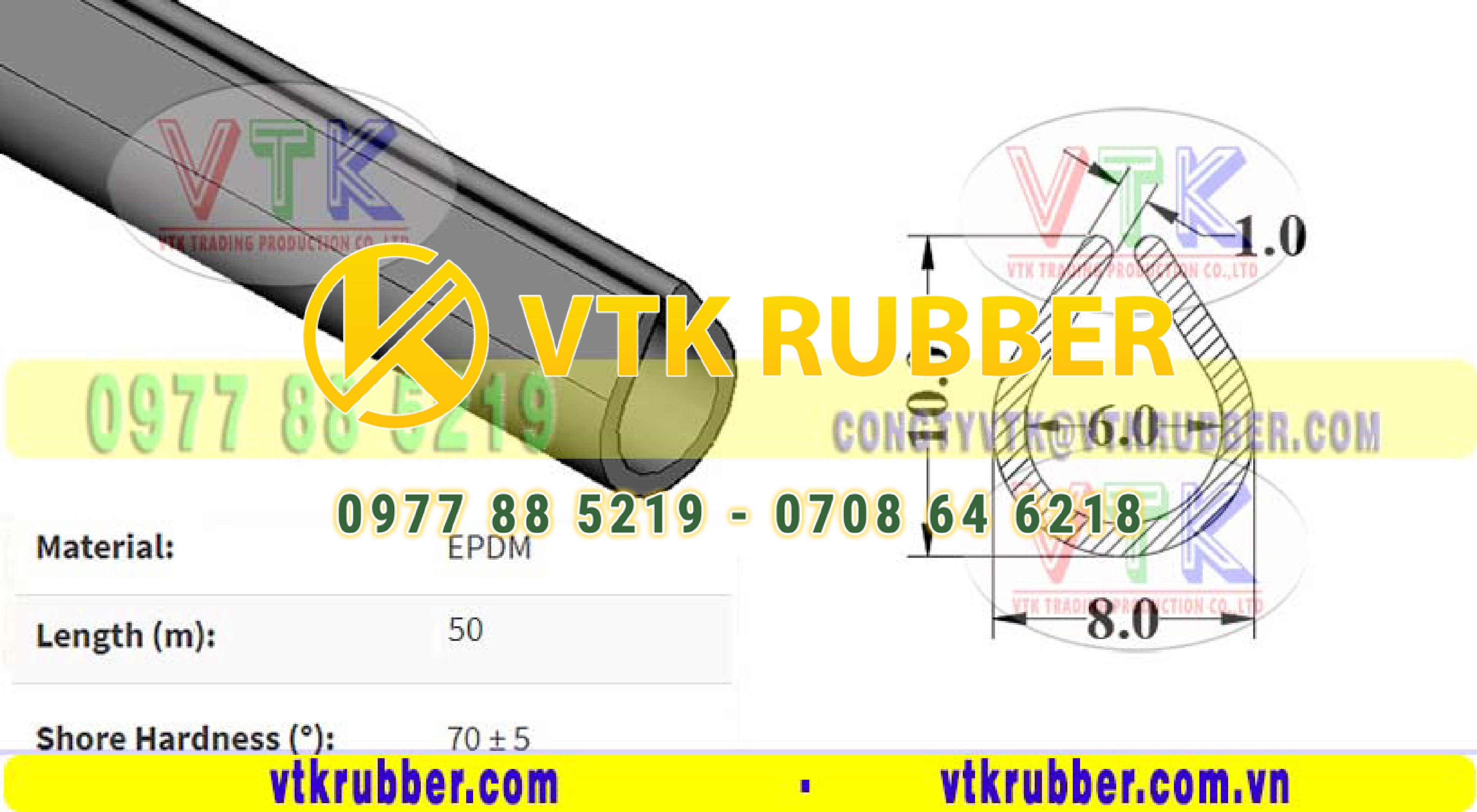 Gioăng cao su chữ U cho tủ điện tại TP. Hồ Chí Minh