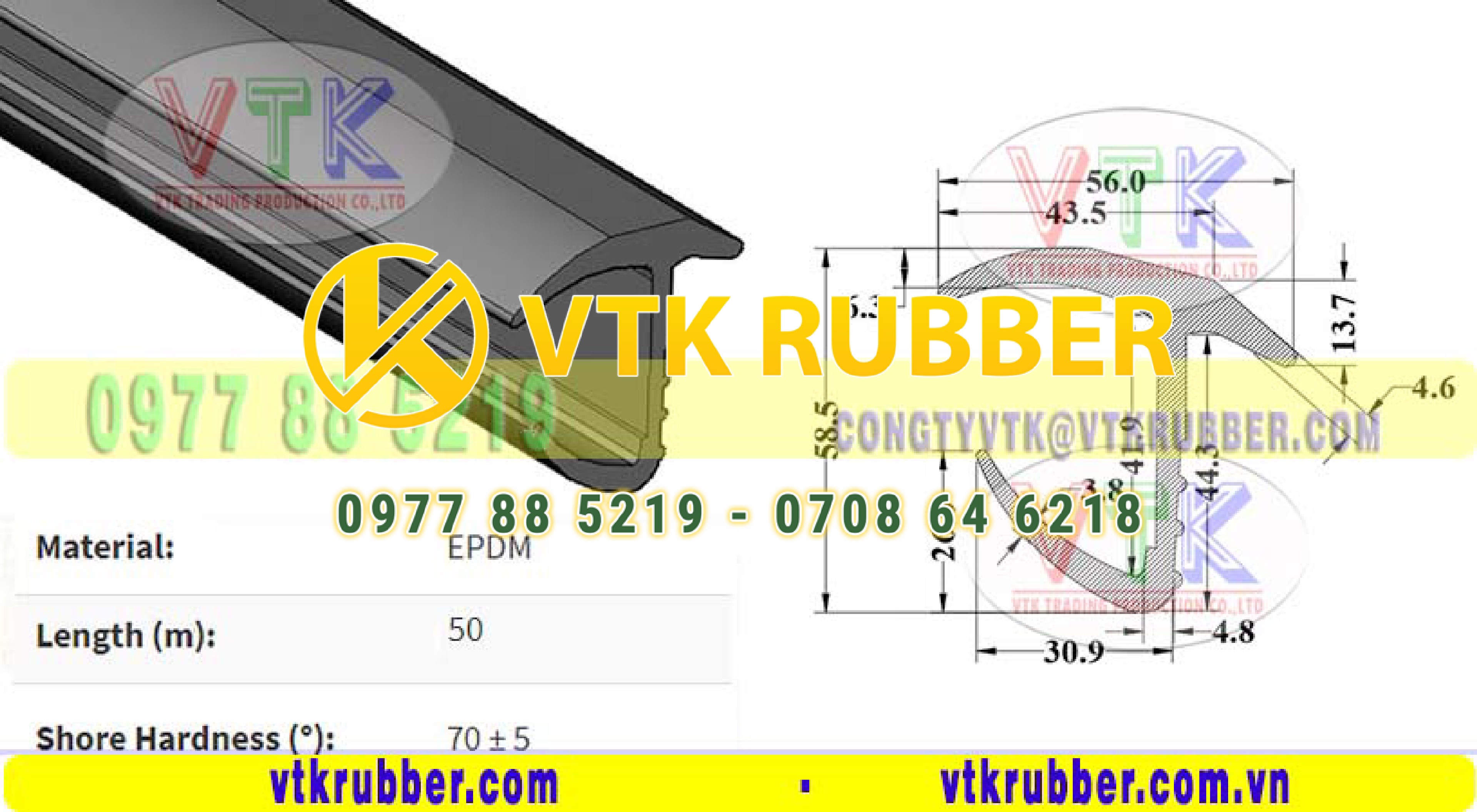 Xưởng sản xuất gioăng chữ J cửa thùng xe ở Hồ Chí Minh