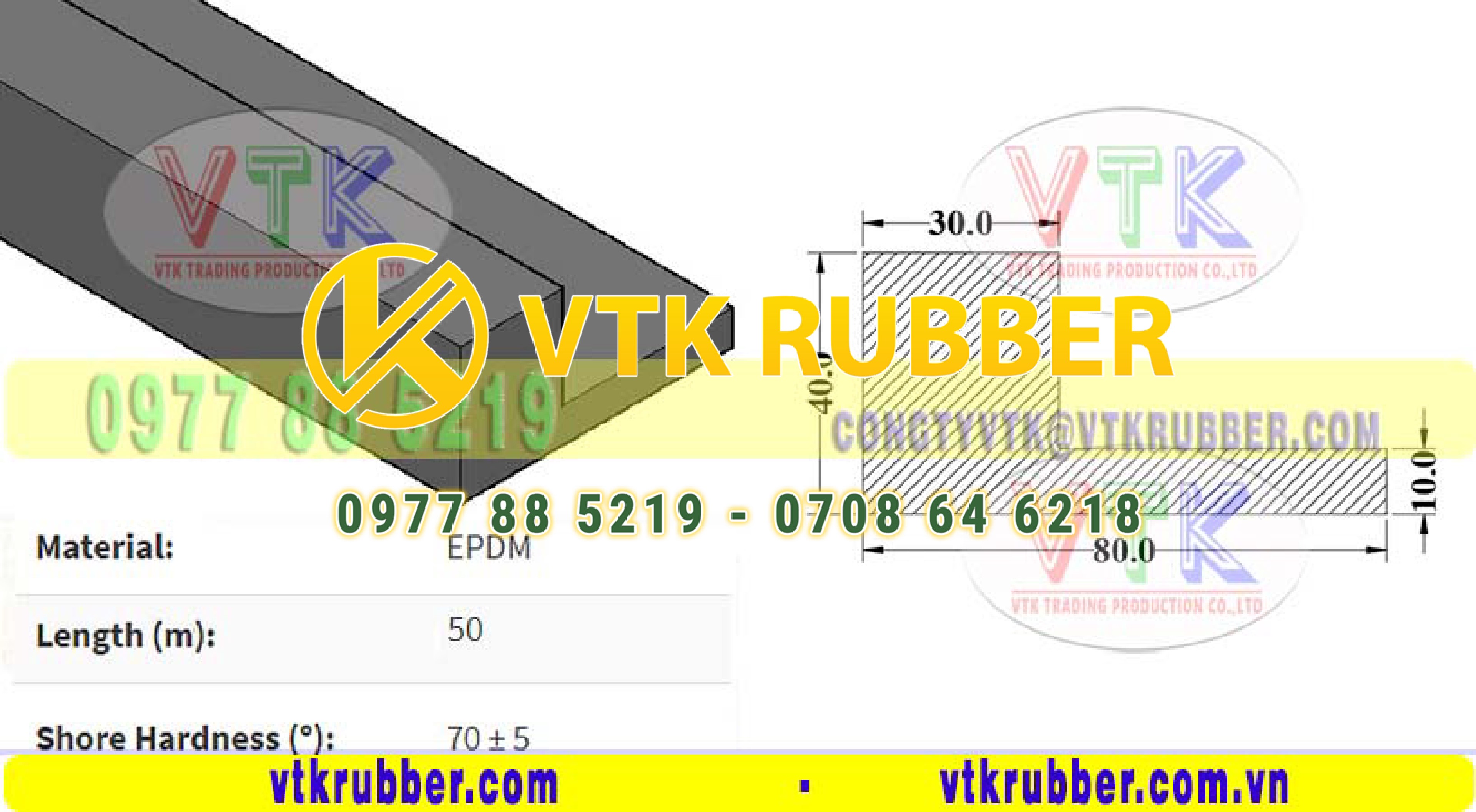 Gioăng cao su xốp chữ L chống va ở Long An