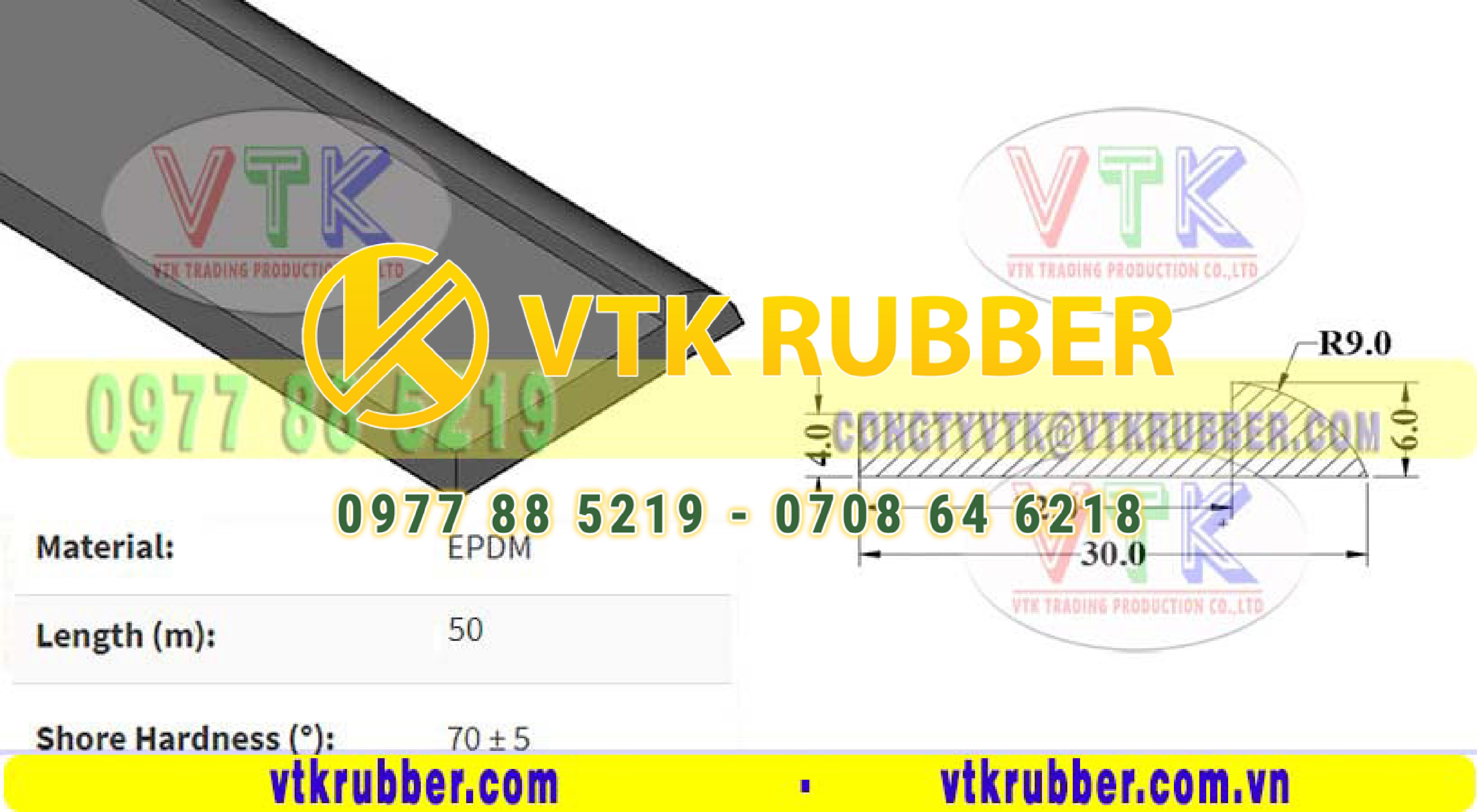 Gioăng cao su hình chữ nhật chống va ở Đồng Tháp