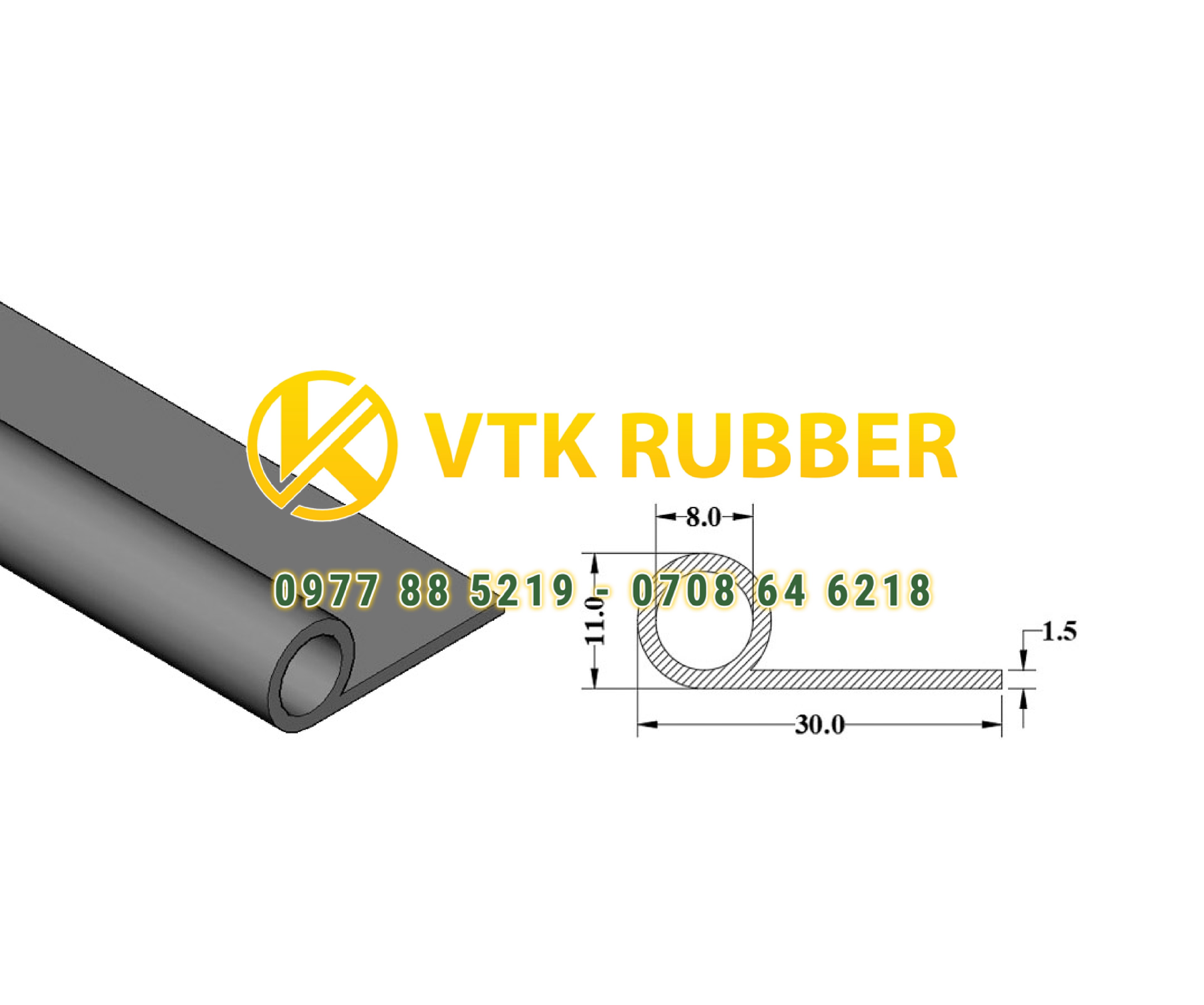 Nhà máy gioăng cao su củ tỏi chữ P đỏ, trắng ở Đắk Nông
