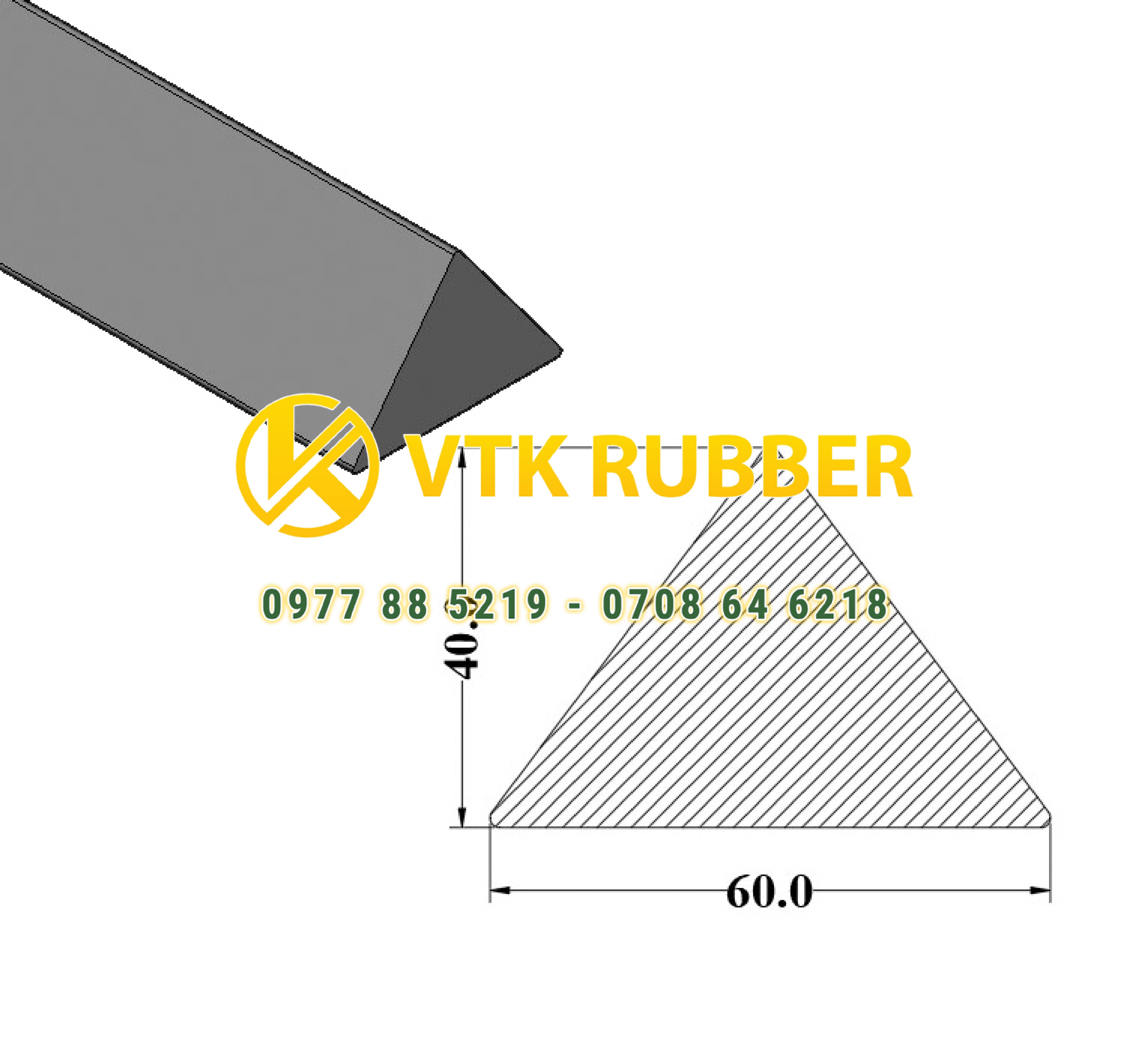 Đệm cao su tam giác chống va ở Vĩnh Long